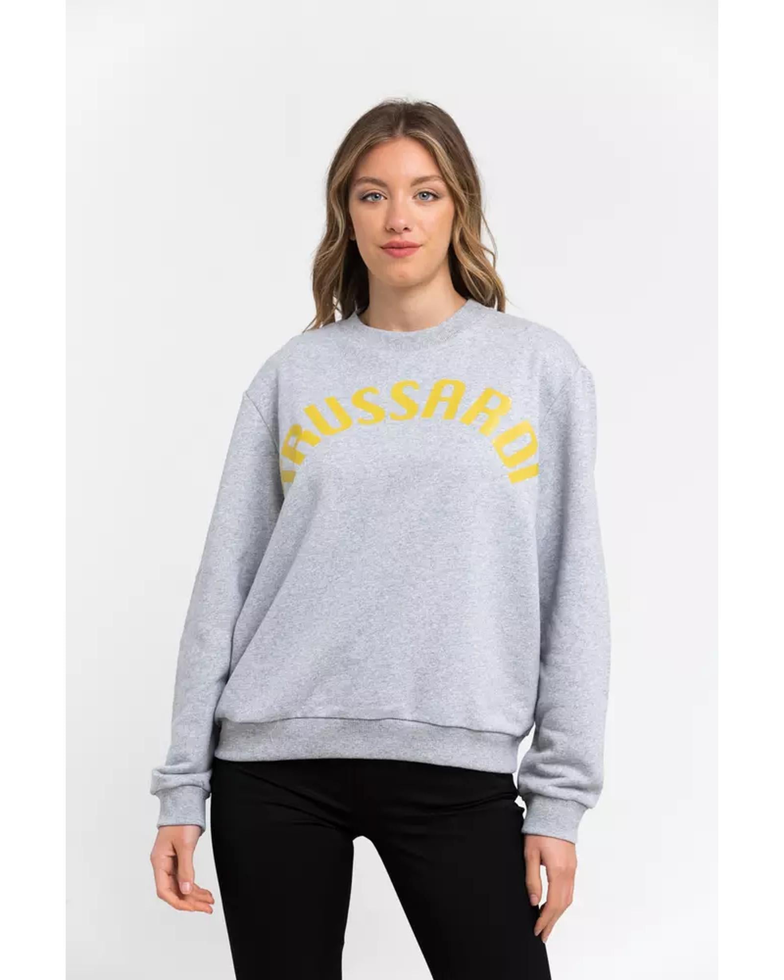 Oversized Maxi Lettering Sweatshirt with Dropped-shoulder Sleeves S Women Main image