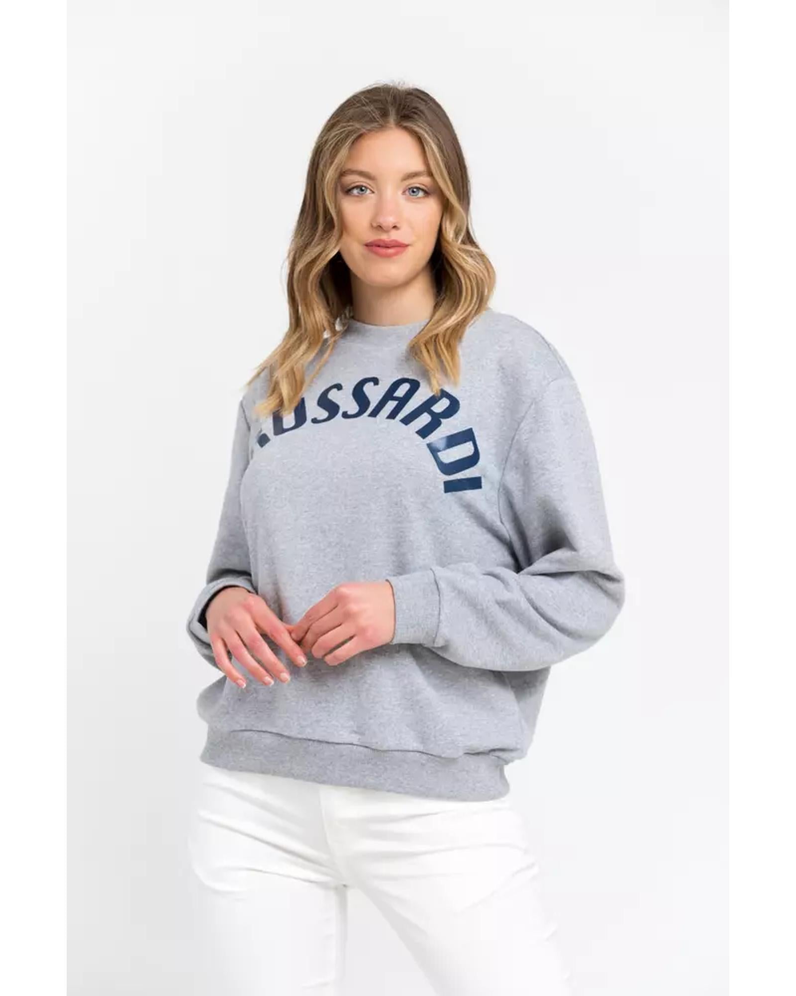Oversized Round-neck Sweatshirt with Maxi Lettering M Women Main image