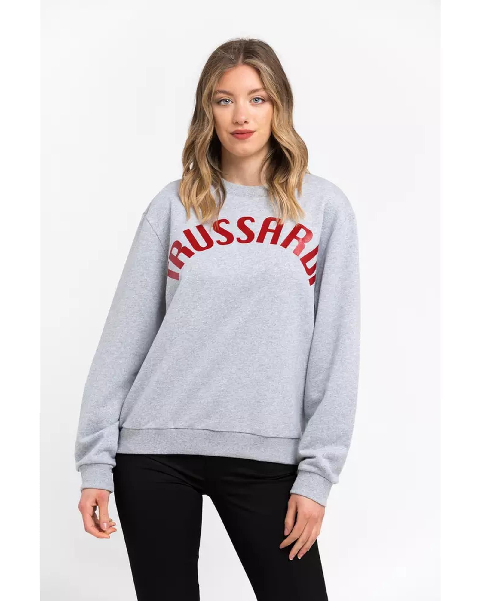 Oversized Round-neck Sweatshirt with Maxi Lettering XS Women Main image