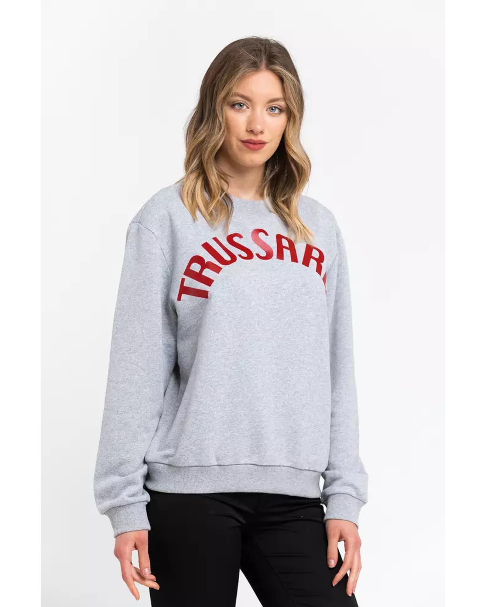 Oversized Round-neck Sweatshirt with Maxi Lettering XS Women Secondary image