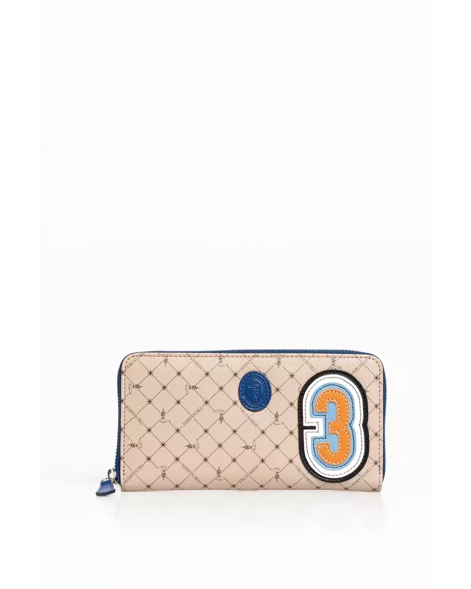 Trussardi Zip Wallet with 70s Print and Numeric Patch One Size Men Main image