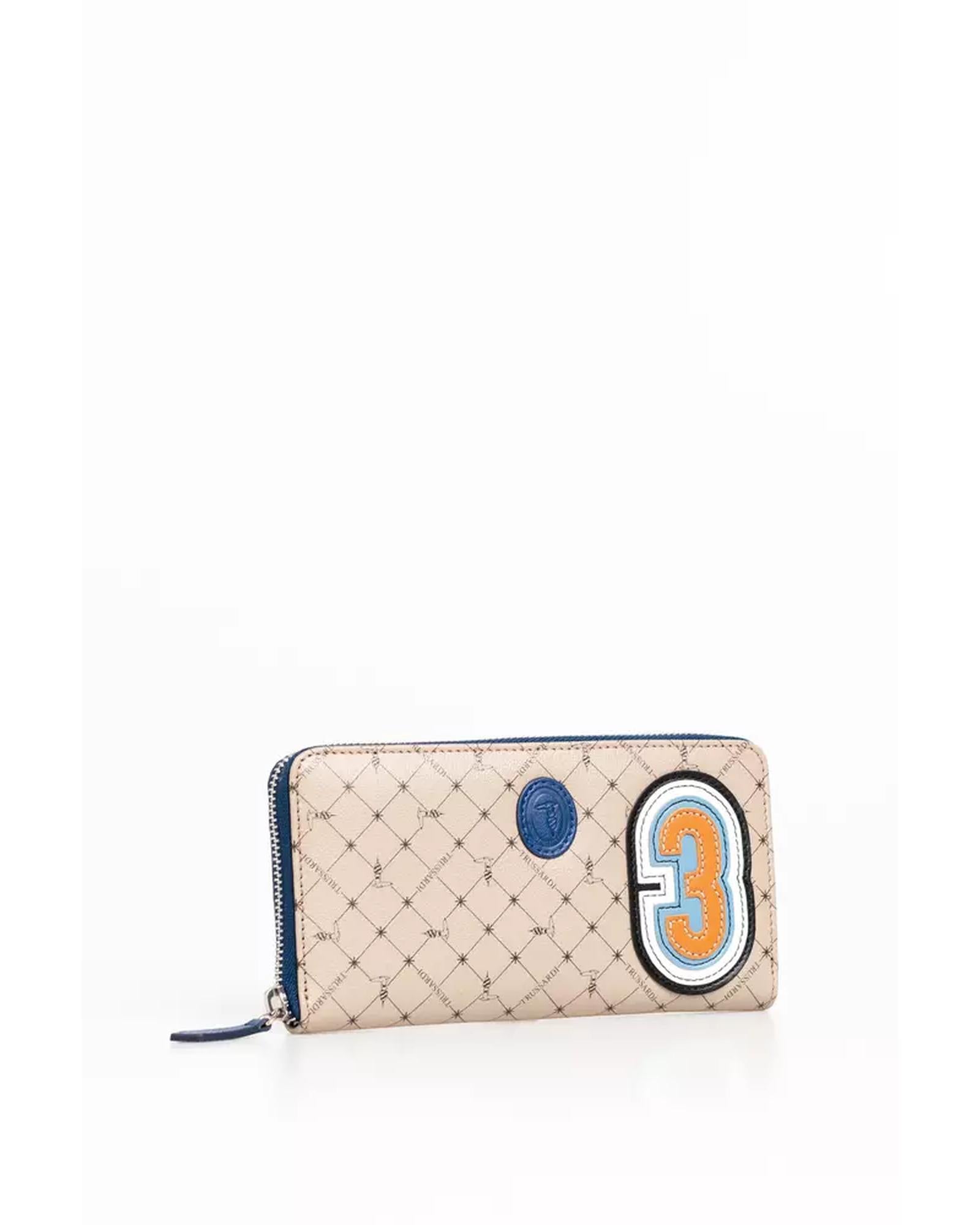 Trussardi Zip Wallet with 70s Print and Numeric Patch One Size Men Secondary image