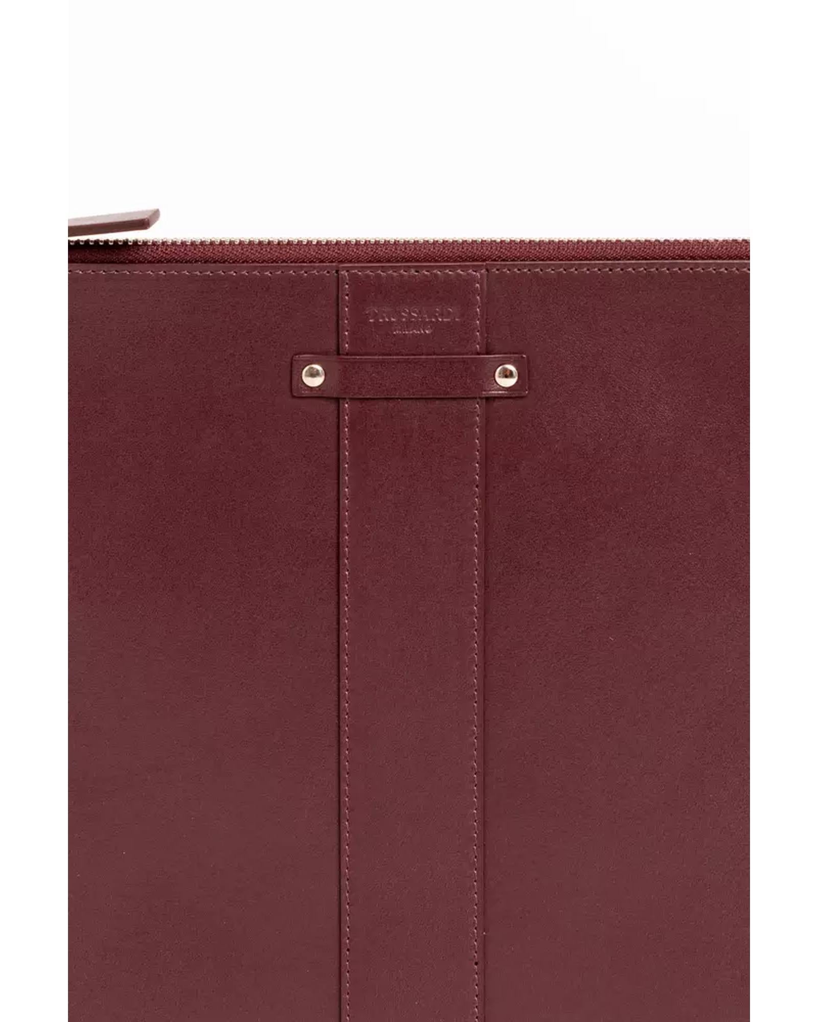 Calfskin Pocket Clutch Bag with Logo Band Detail One Size Men Secondary image