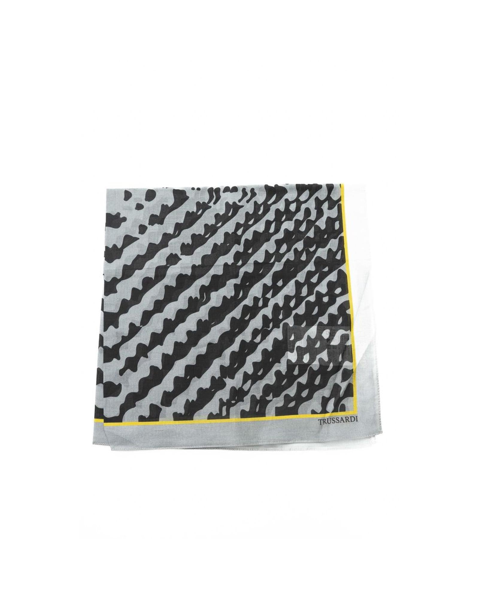 Trussardi Men's Gray Cotton Scarf - One Size Main image