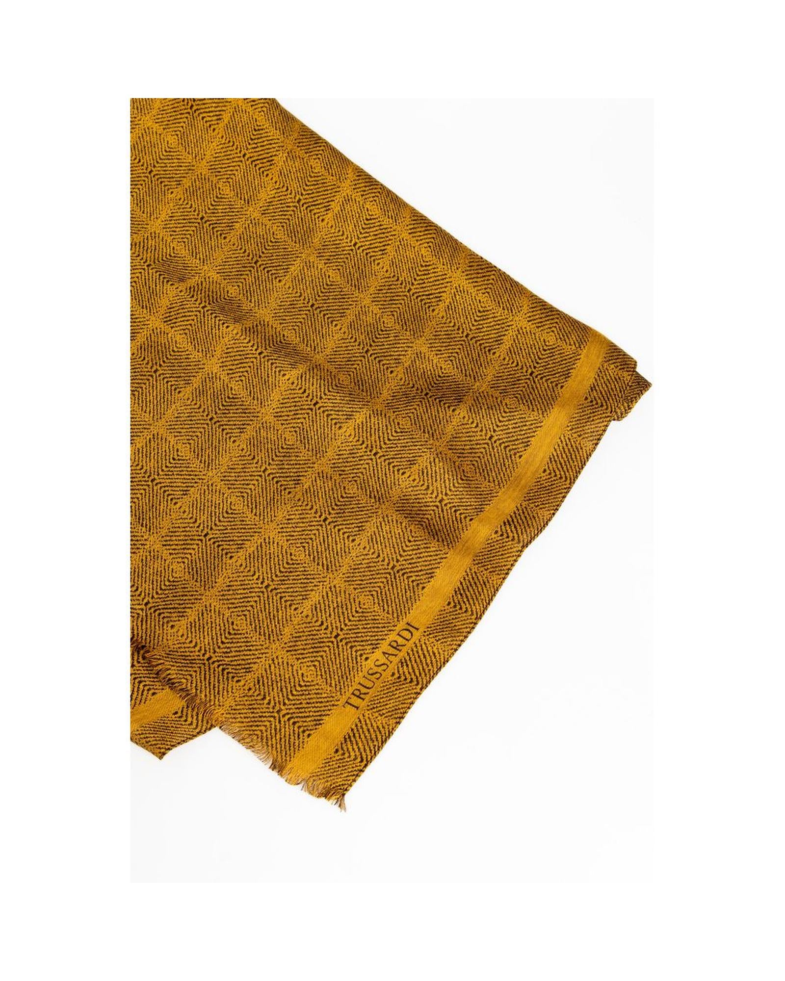 Trussardi Men's Yellow Viscose Scarf - One Size Main image