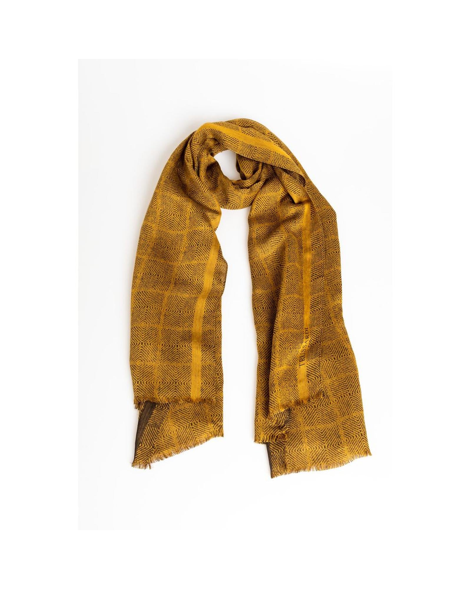Trussardi Men's Yellow Viscose Scarf - One Size Secondary image