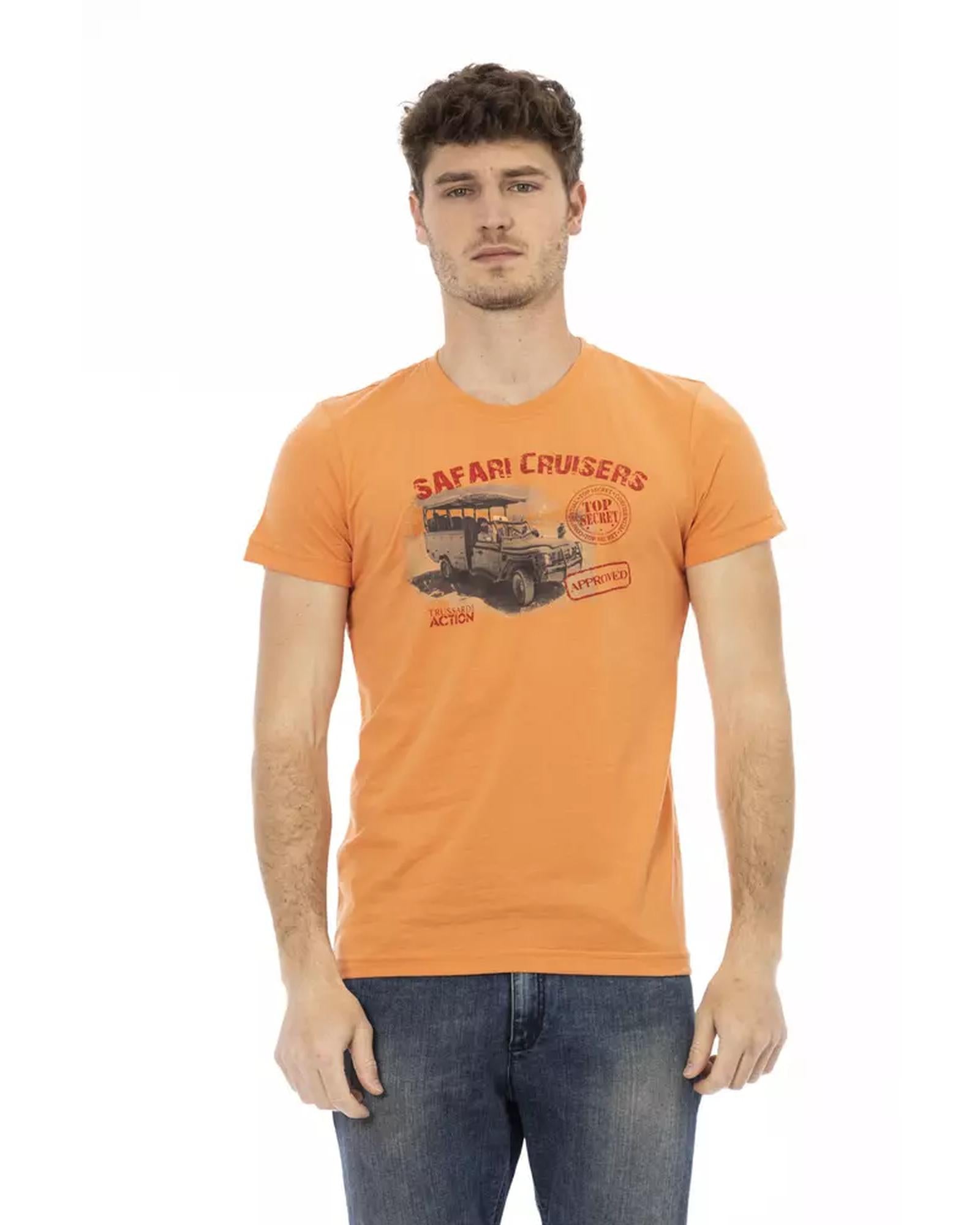 Short Sleeve T-shirt with Front Print 2XL Men Main image