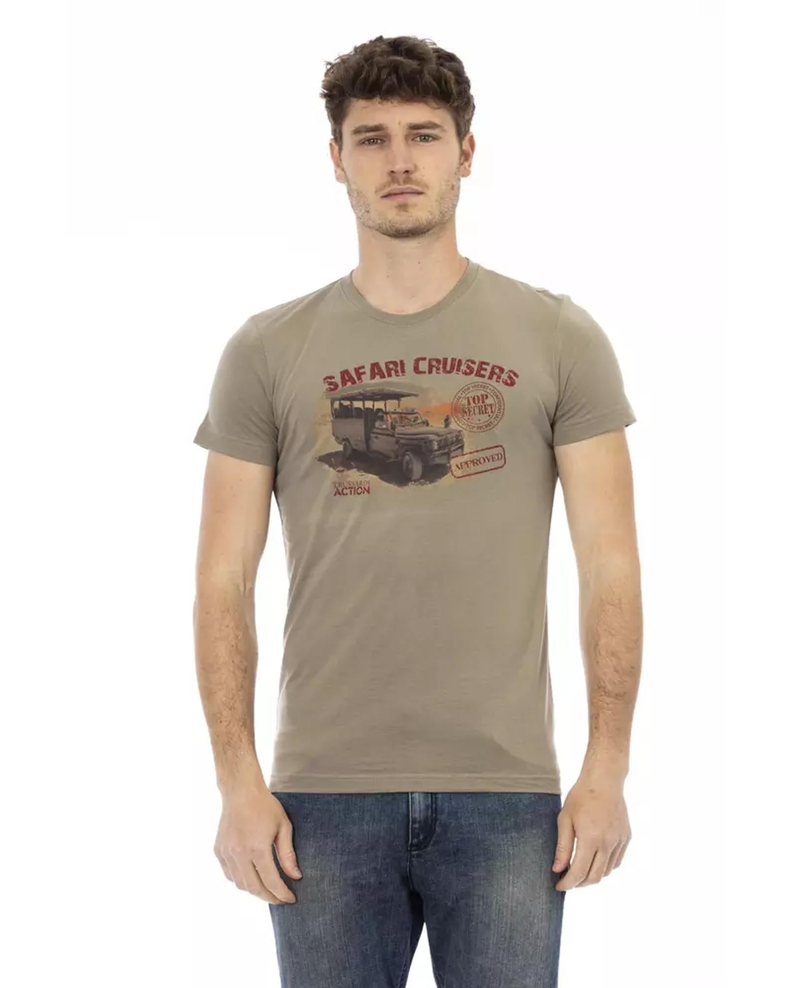 Front Print Round Neck T-Shirt L Men Main image
