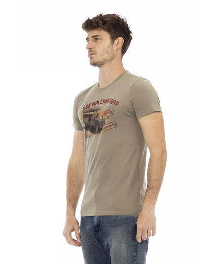 Front Print Round Neck T-Shirt XL Men