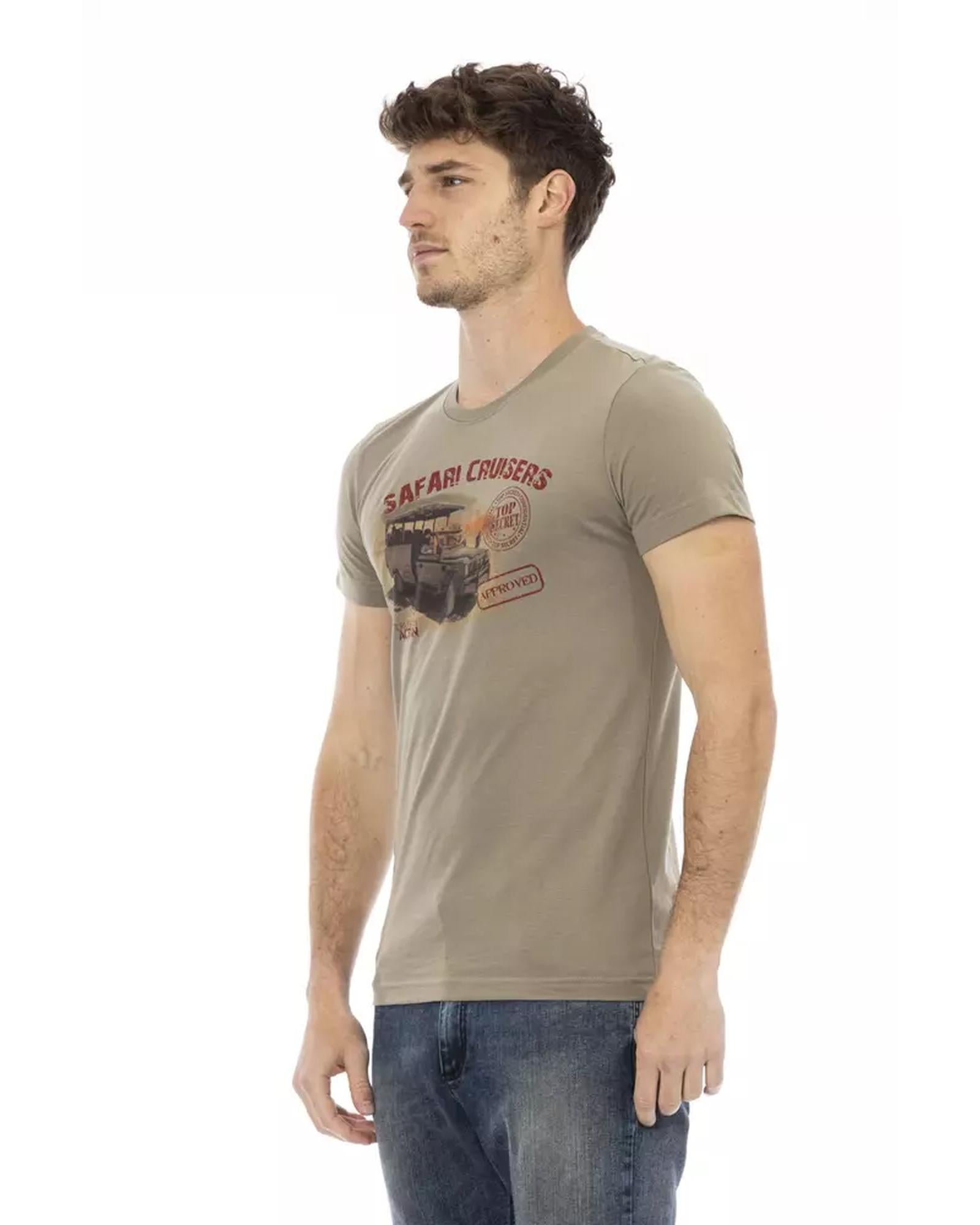 Front Print Round Neck T-Shirt 2XL Men Secondary image