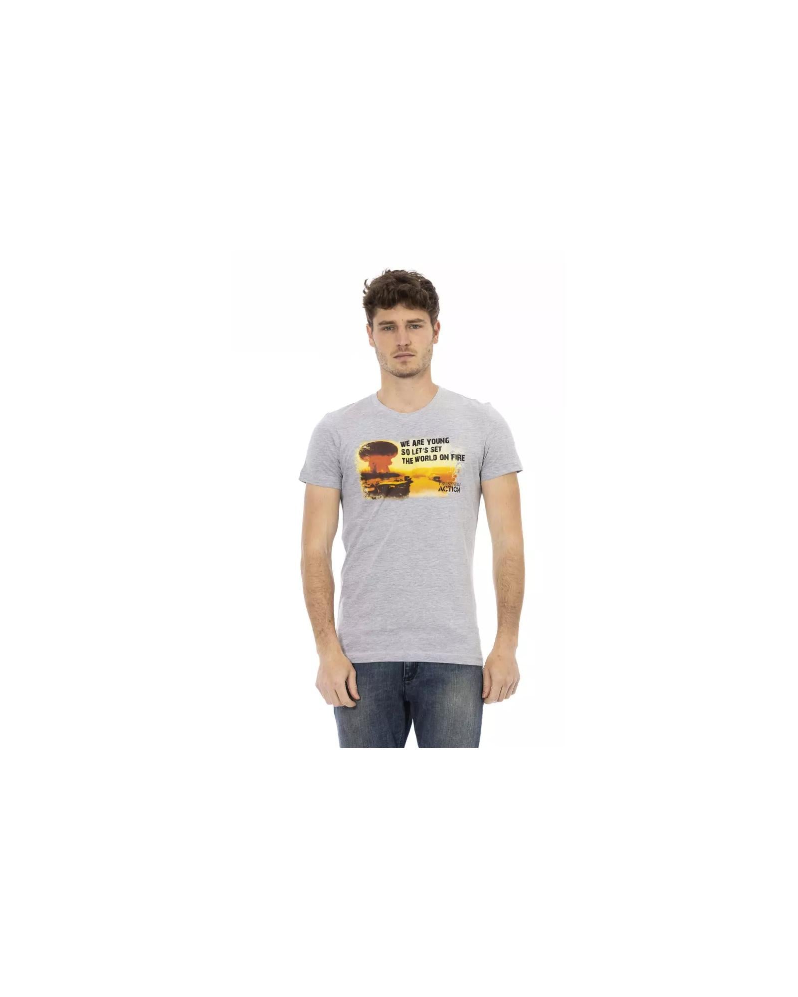Printed Short Sleeve Round Neck T-Shirt M Men Main image