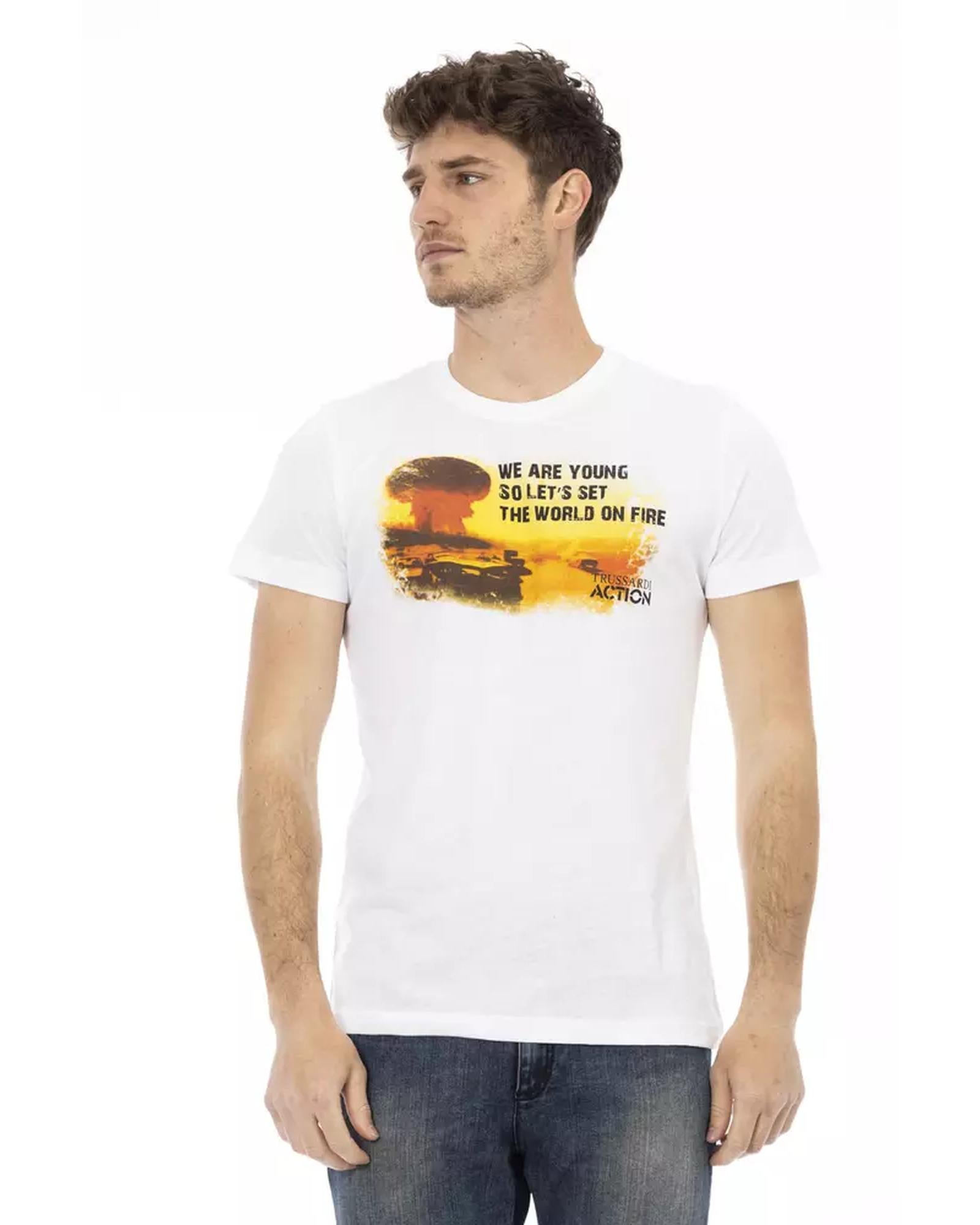 Short Sleeve T-shirt with Front Print XL Men Main image