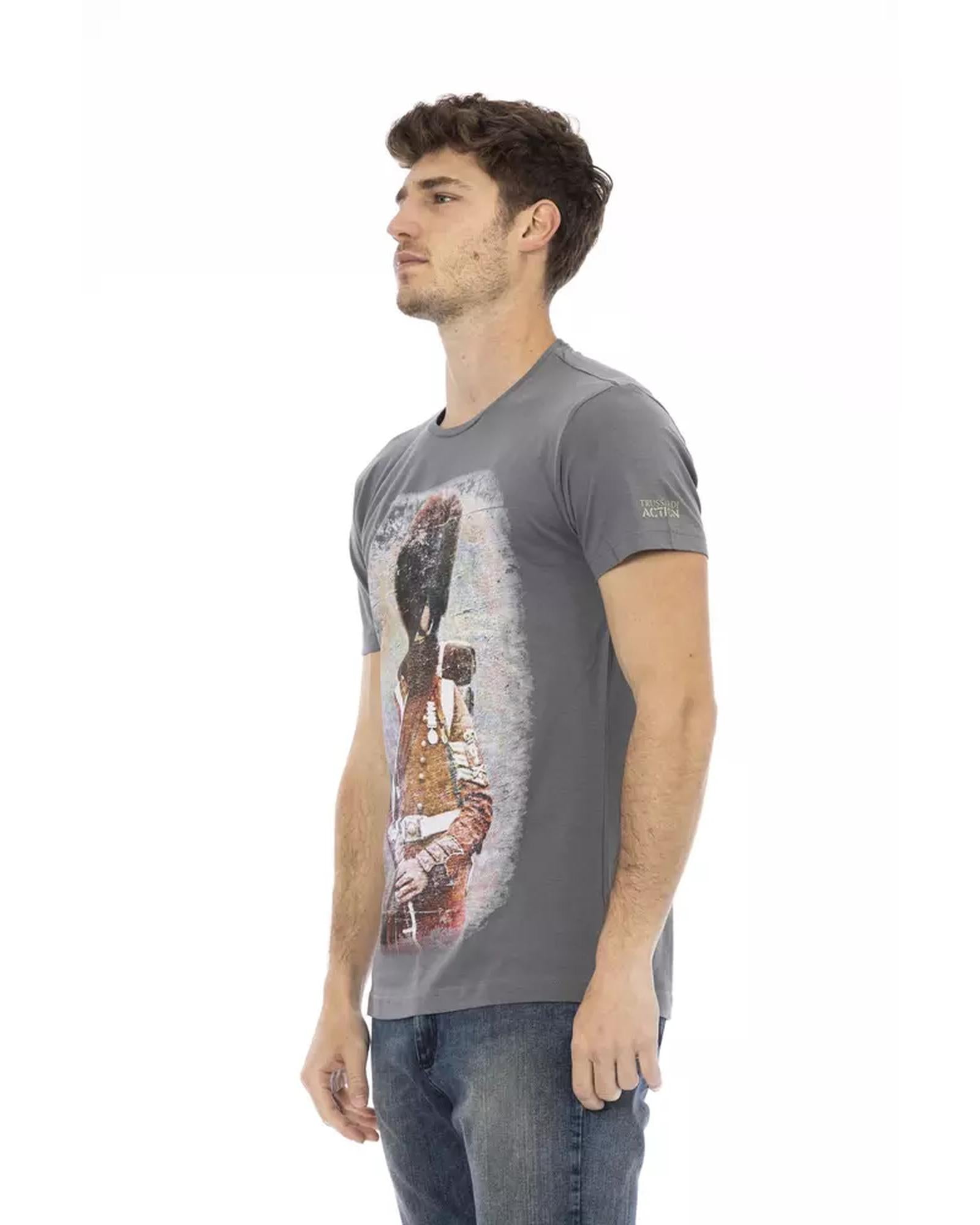 Short Sleeve T-shirt with Round Neck - Front Print XL Men Secondary image