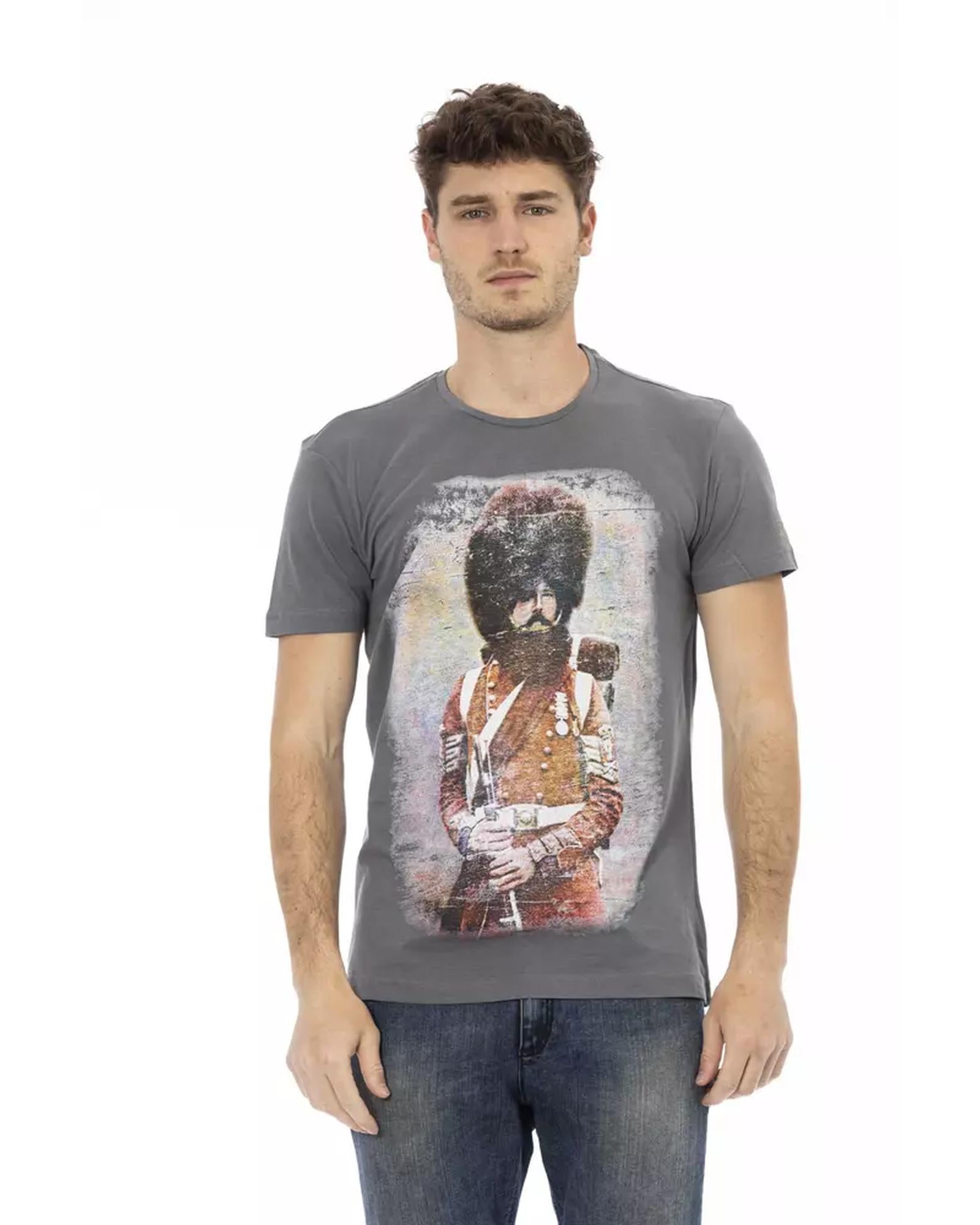 Short Sleeve T-shirt with Round Neck - Front Print 2XL Men Main image