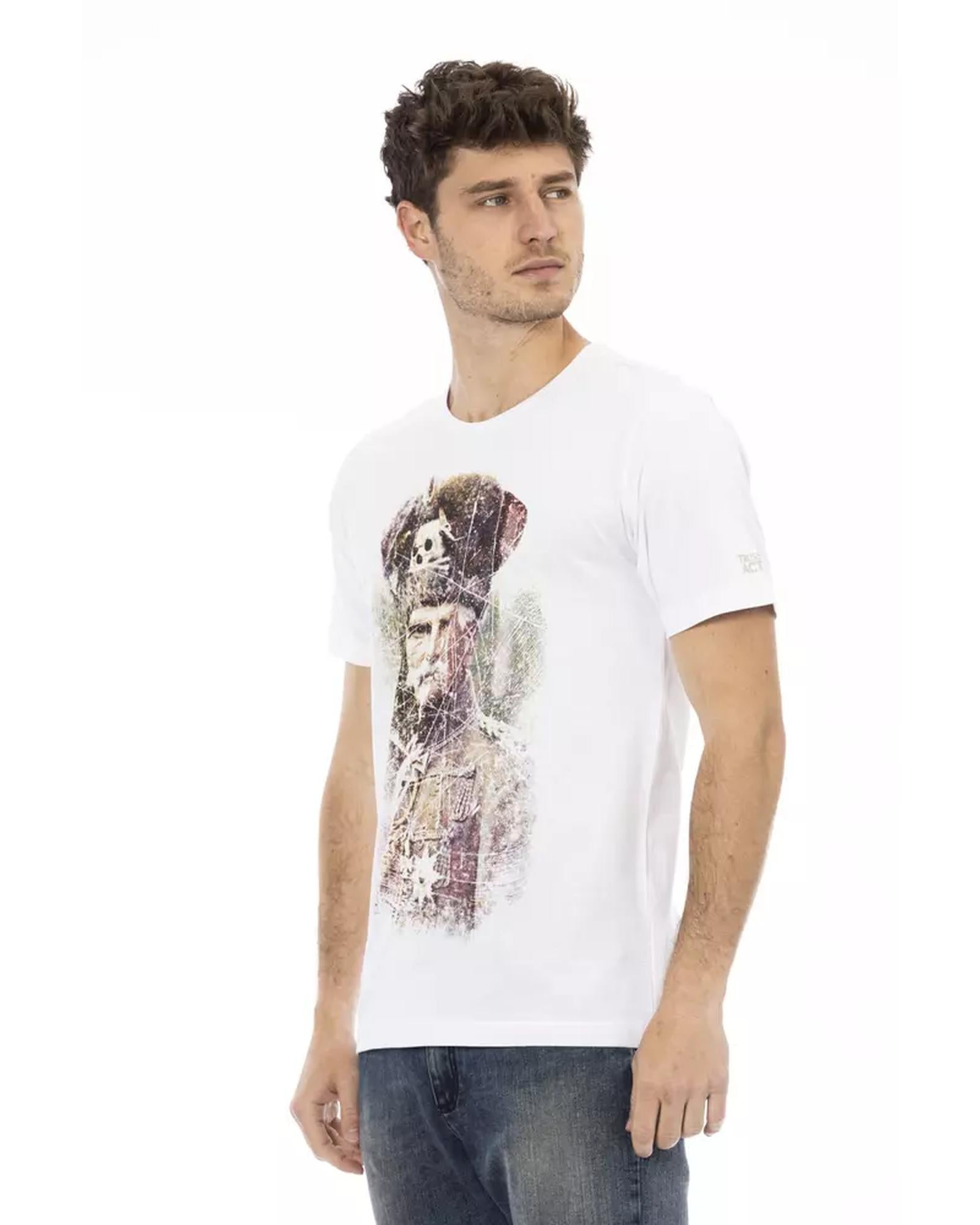 Short Sleeve Round Neck T-shirt with Front Print M Men Secondary image