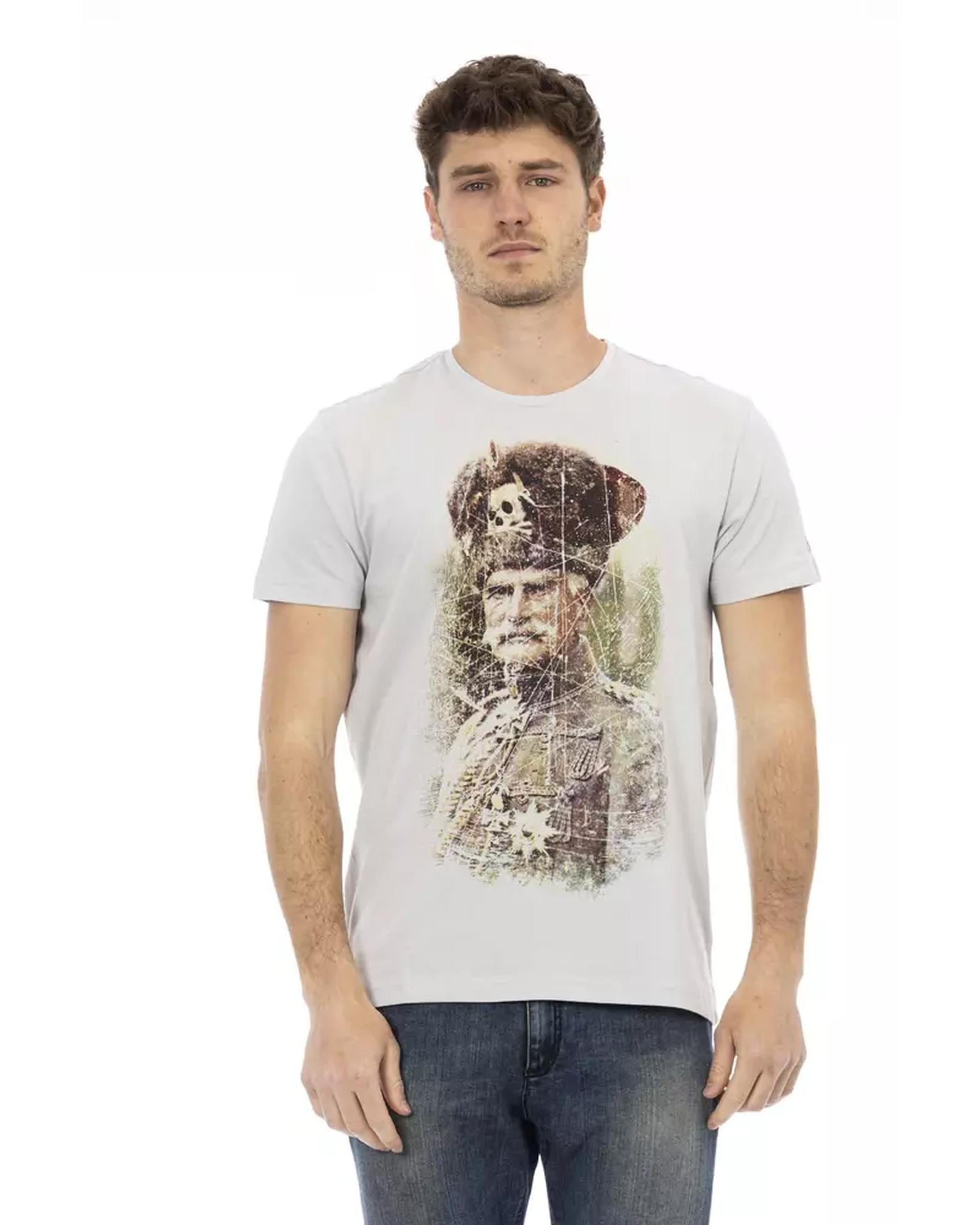 Short Sleeve T-shirt with Round Neck - Front Print M Men Main image