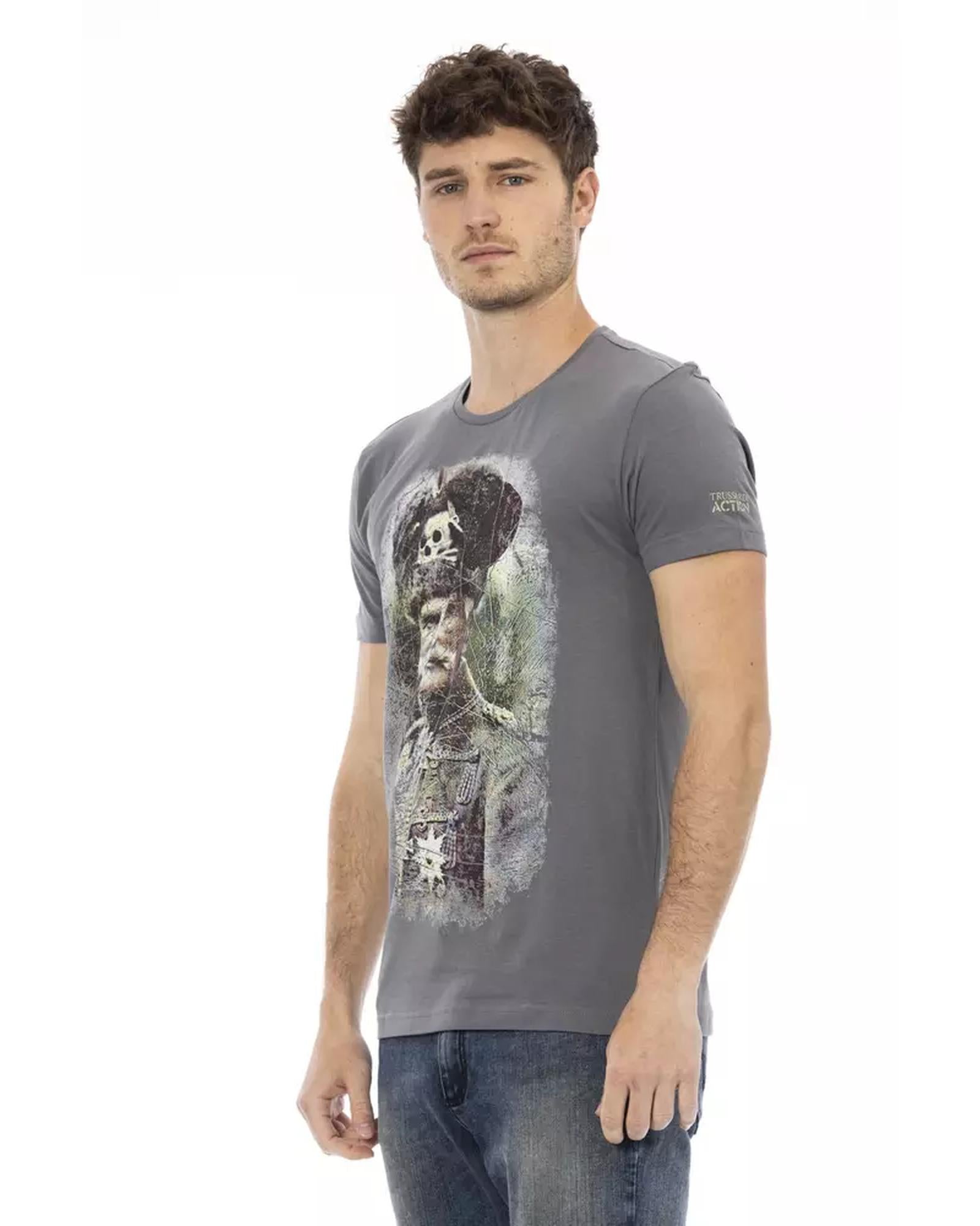 Short Sleeve T-shirt with Round Neck and Front Print M Men Secondary image