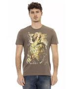 Short Sleeve T-shirt with Front Print - 3XL