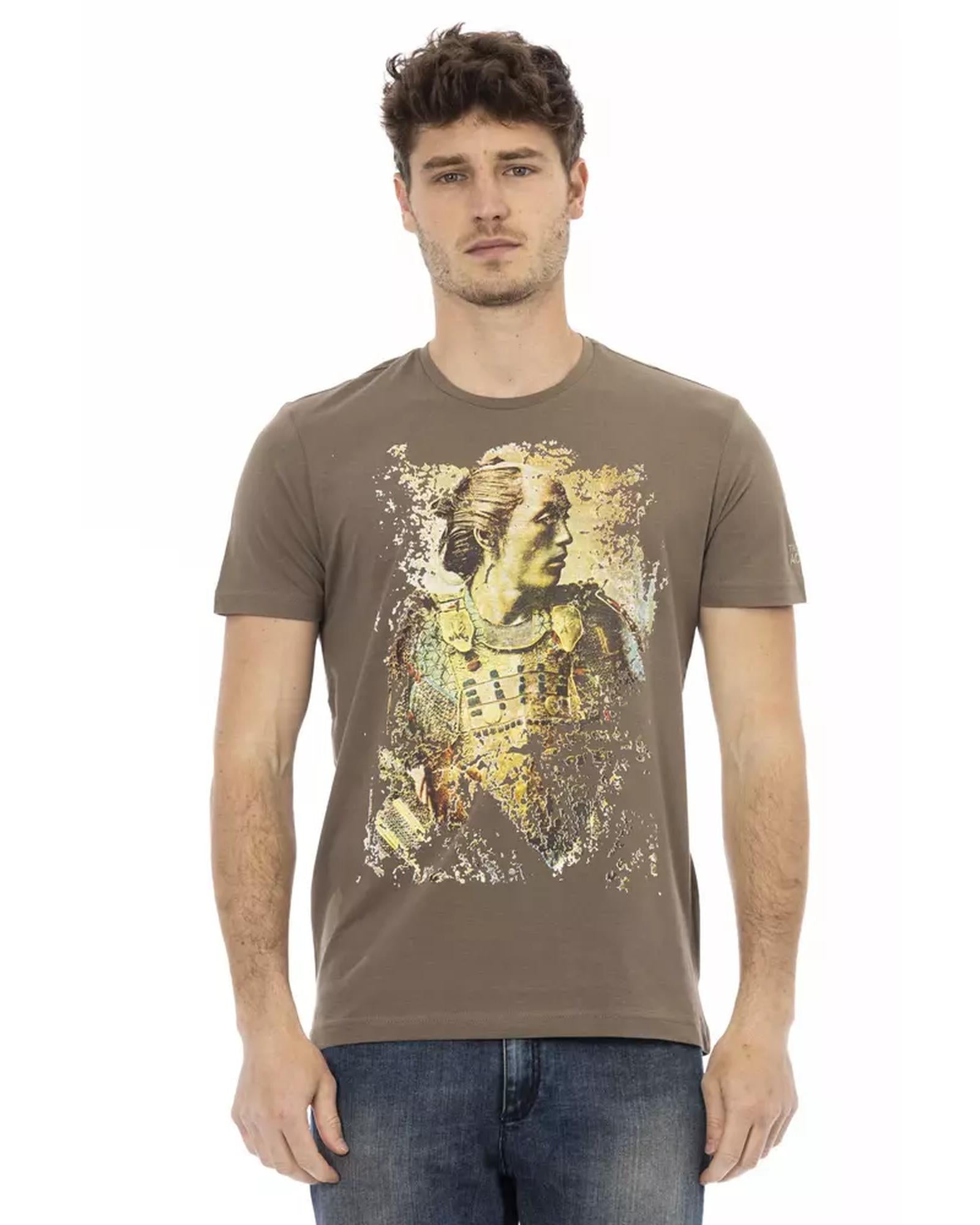 Short Sleeve T-shirt with Front Print - 3XL