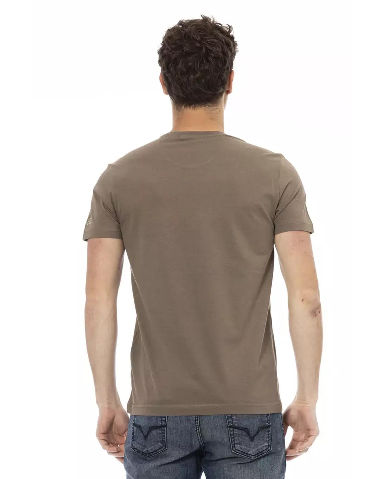 Short Sleeve T-shirt with Front Print - 3XL