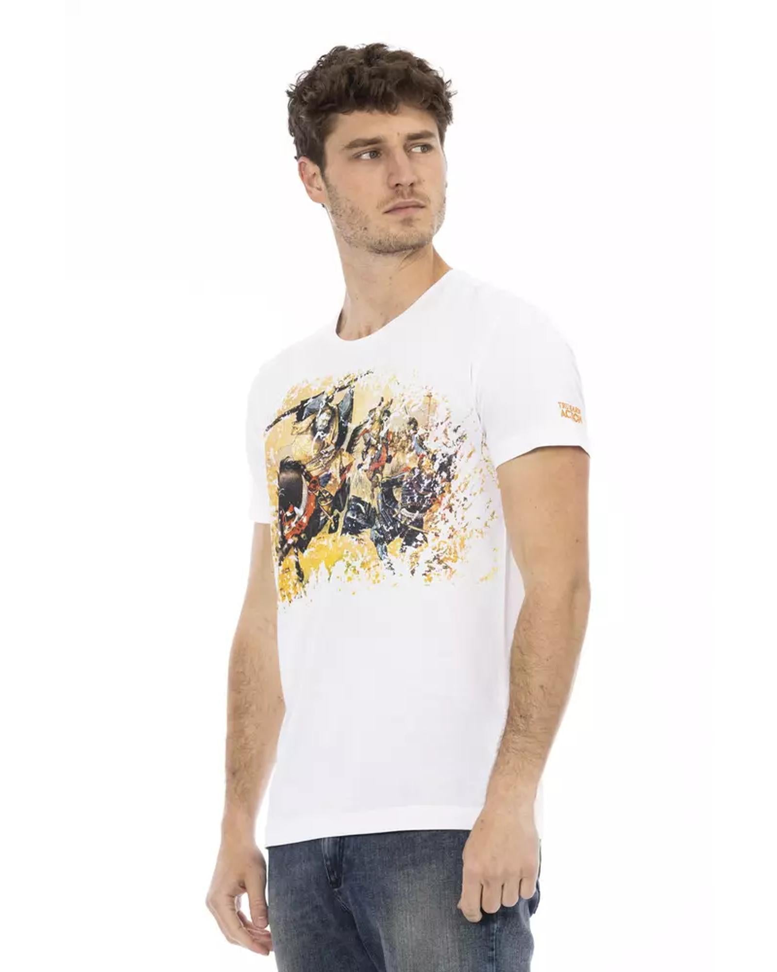 Short Sleeve T-shirt with Round Neck and Front Print 2XL Men Secondary image