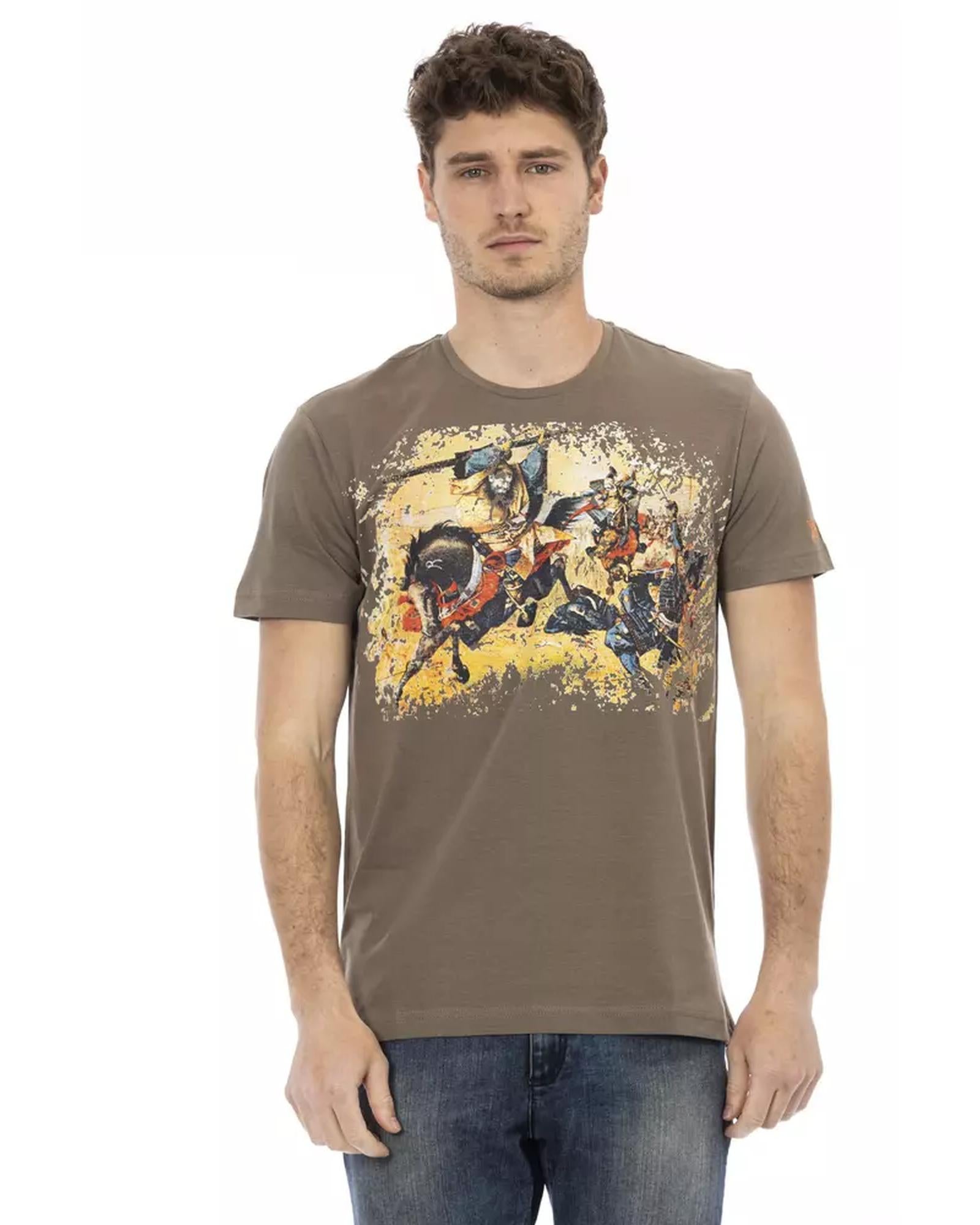 Short Sleeve T-shirt with Round Neck - Front Print S Men Main image