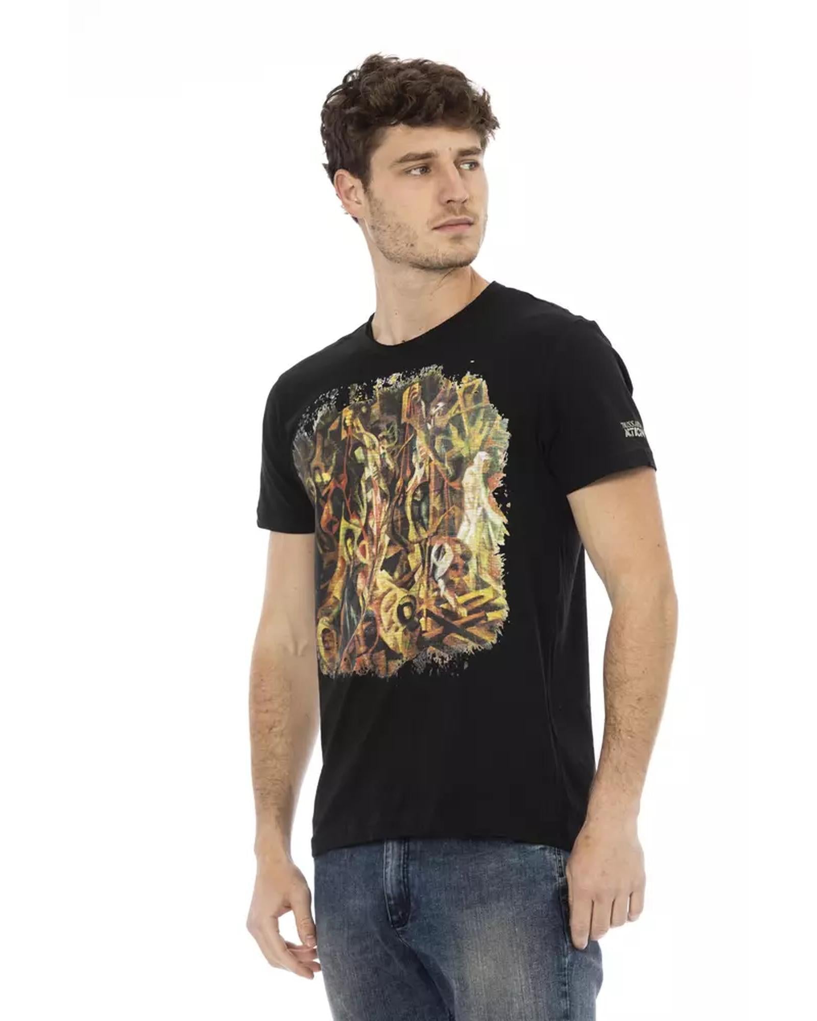 Short Sleeve T-shirt with Round Neck and Front Print XL Men Secondary image