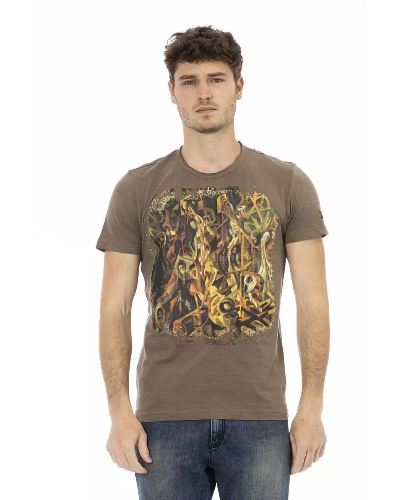 Printed Round Neck Short Sleeve T-shirt XL Men Main image
