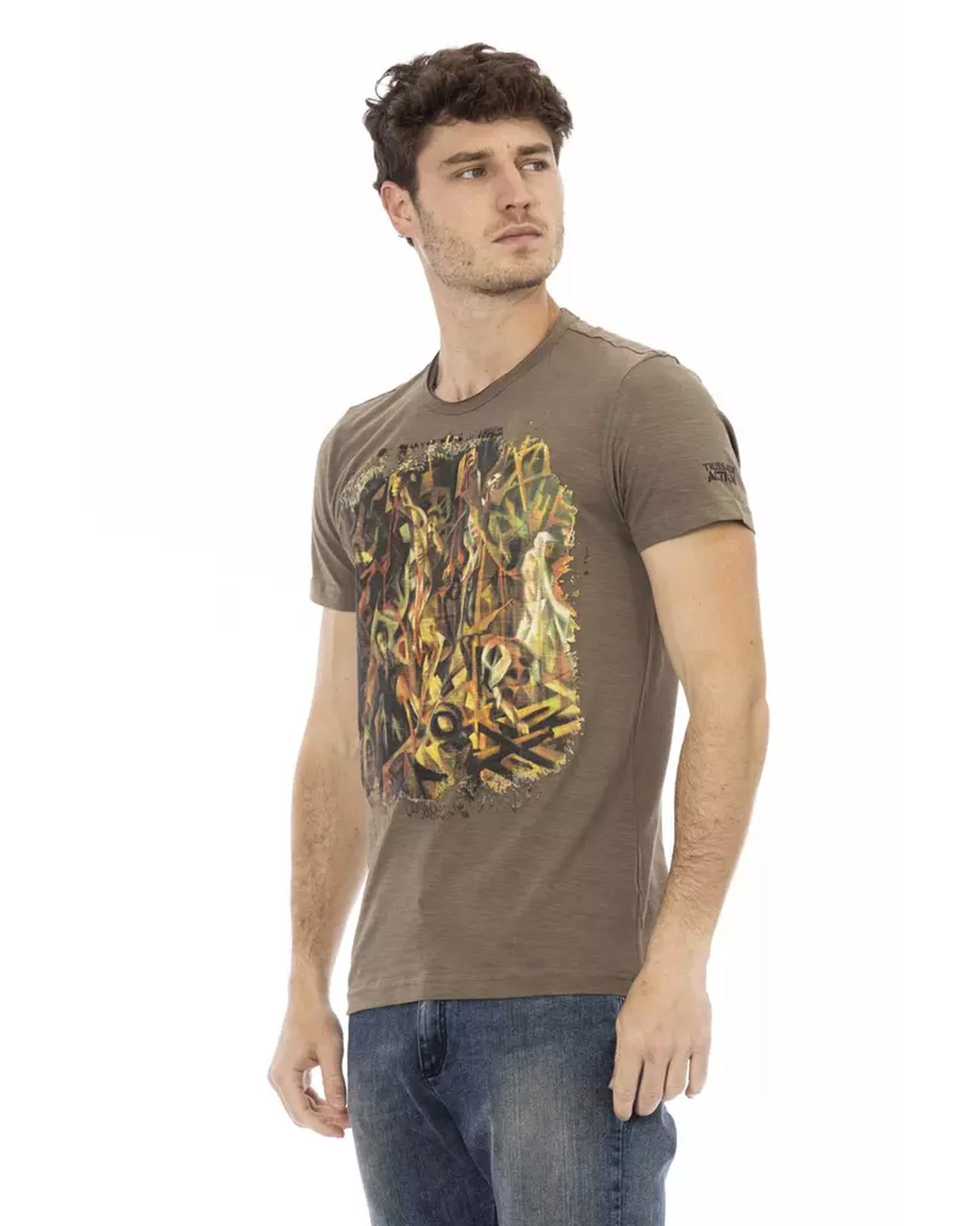 Printed Round Neck Short Sleeve T-shirt 2XL Men Secondary image