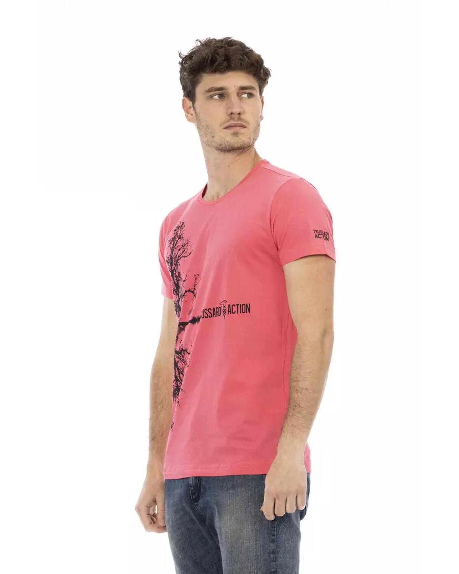 Short Sleeve T-shirt with Round Neck and Front Print M Men Secondary image