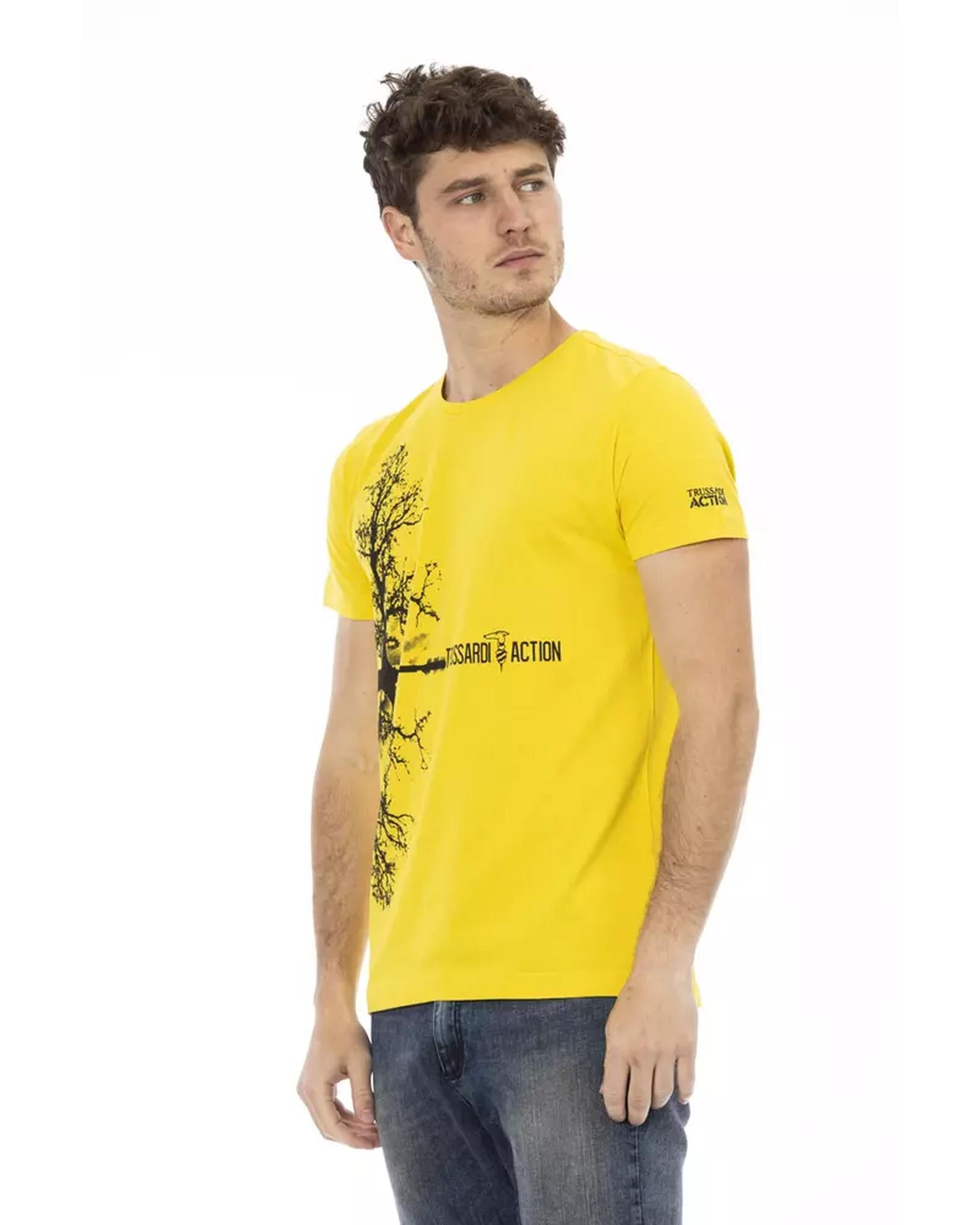 Short Sleeve T-shirt with Round Neck - Front Print M Men Secondary image