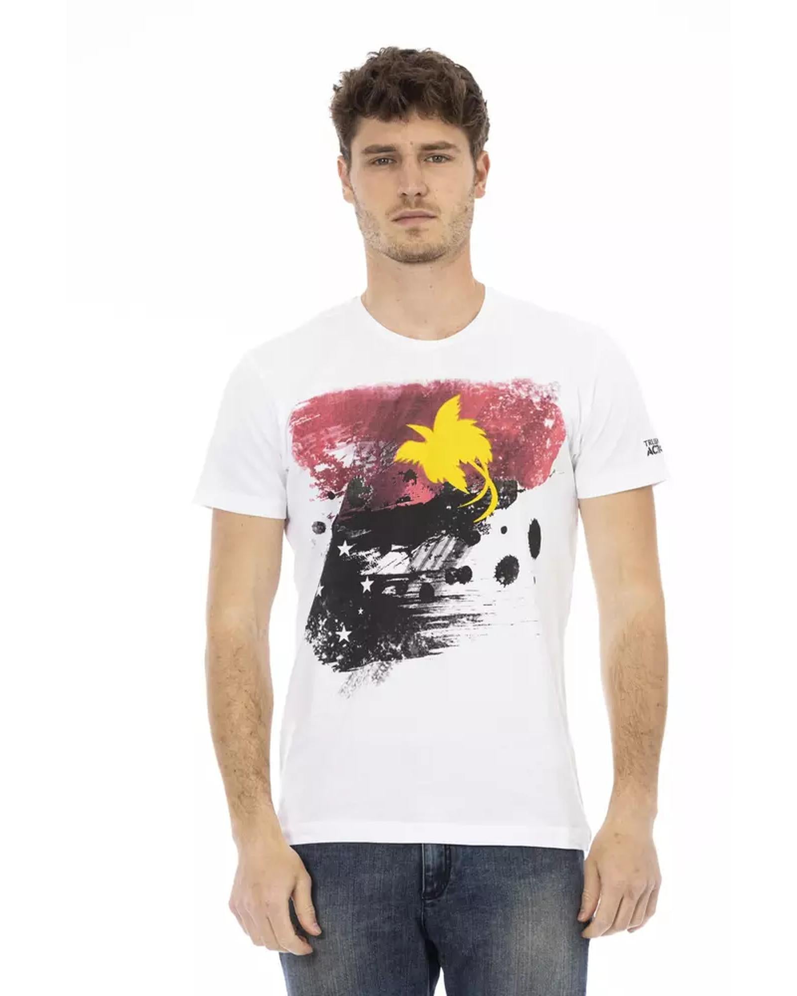 Printed Short Sleeve T-shirt with Round Neck XL Men Main image