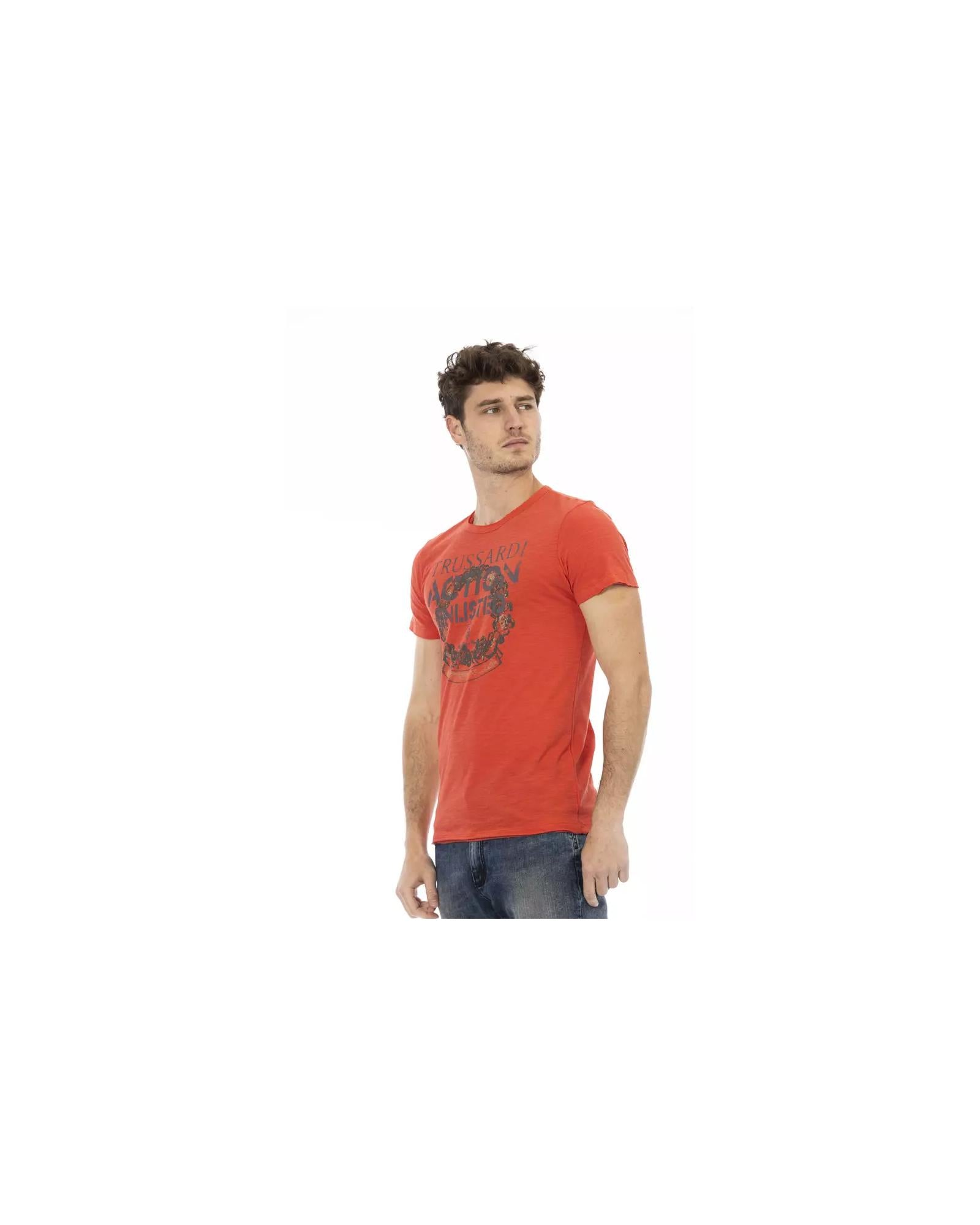 Front Print Short Sleeve T-Shirt with Round Neck L Men Secondary image