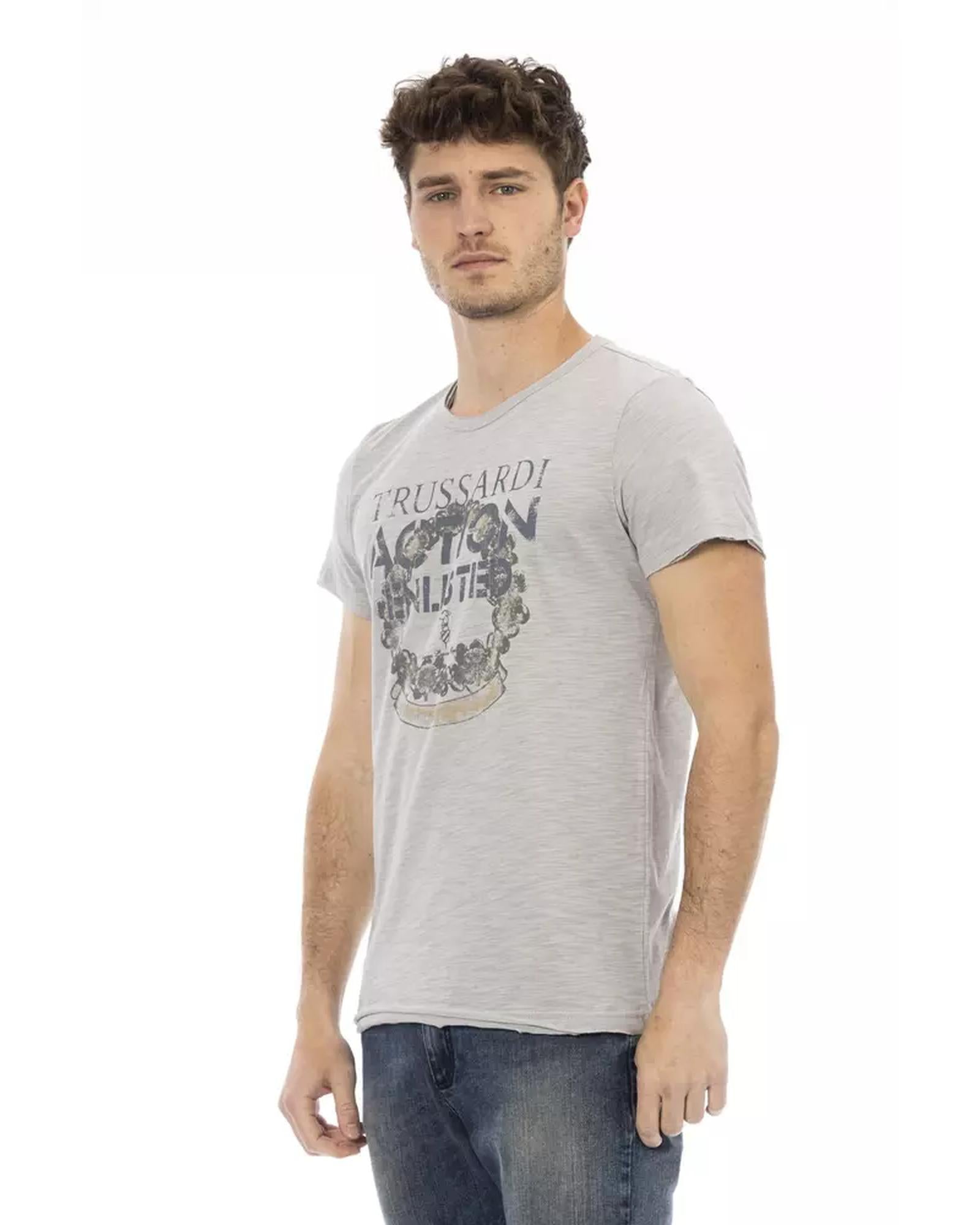 Short Sleeve T-shirt with Round Neck - Front Print L Men Secondary image