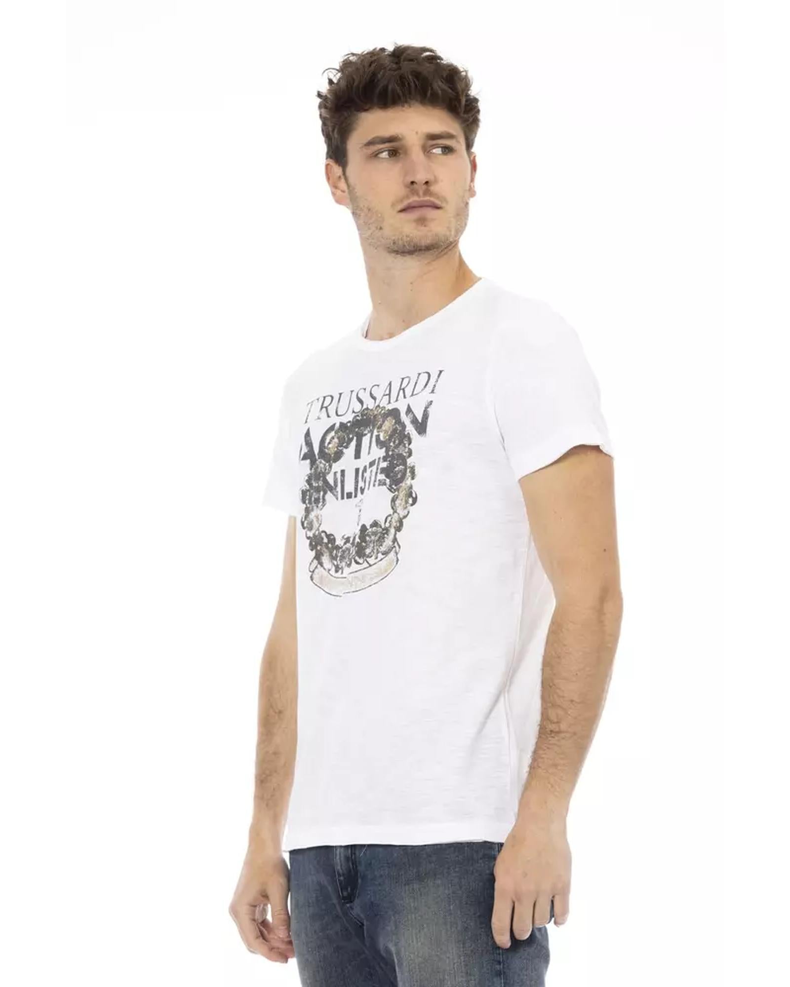 Short Sleeve T-shirt With Round Neck Front Print XL Men Secondary image