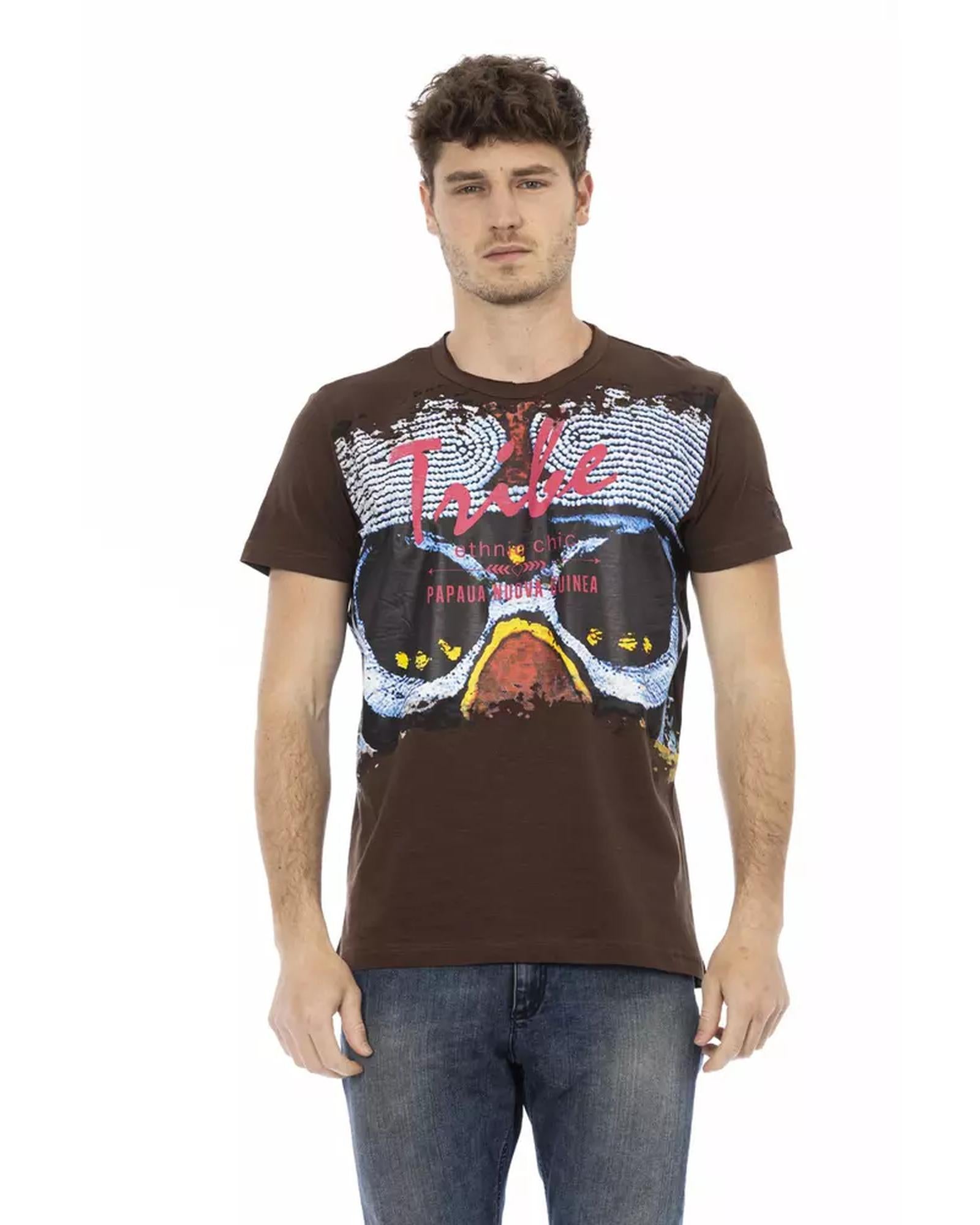 Short Sleeve T-shirt with Round Neck - Front Print 3XL Men Main image