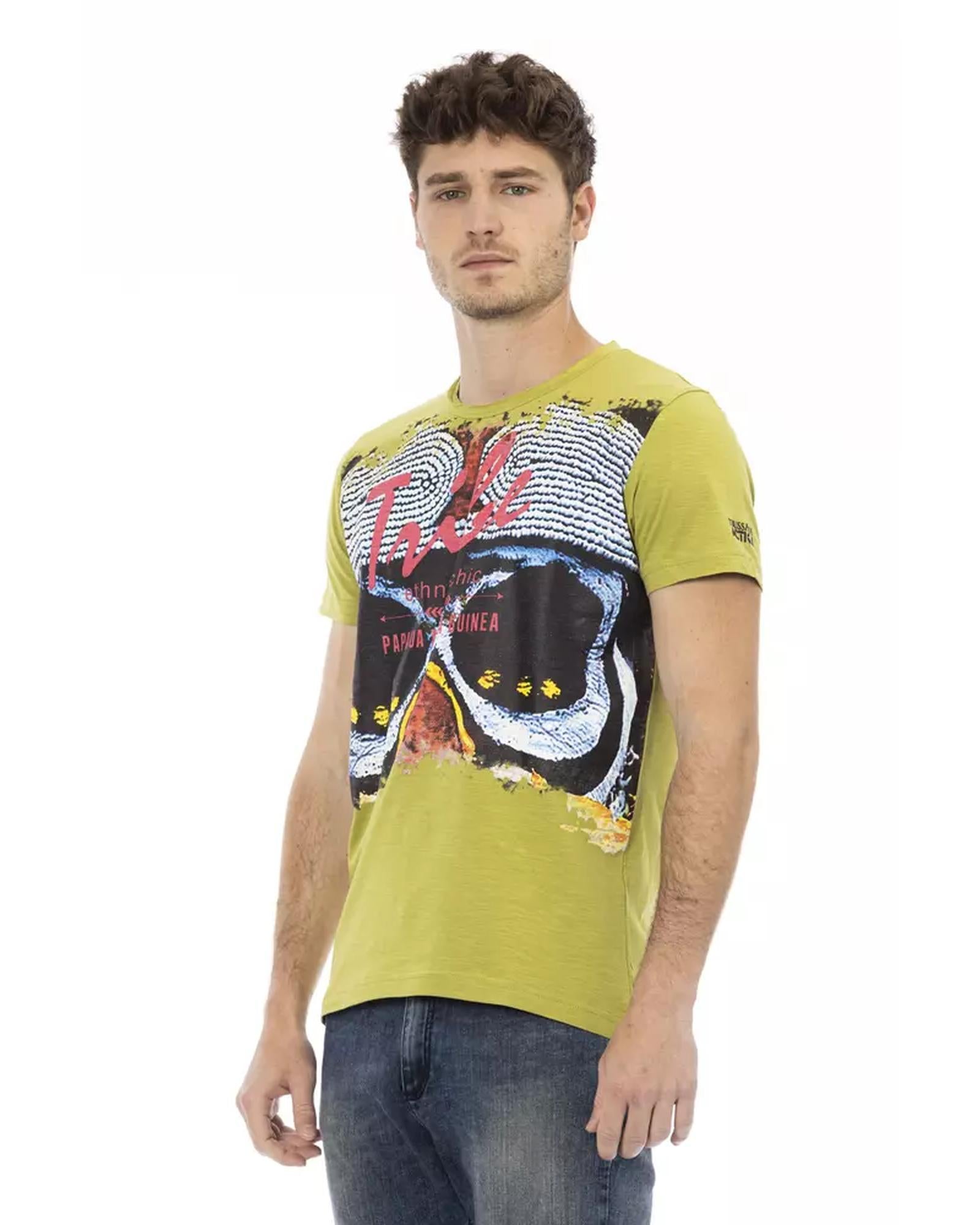 Short Sleeve T-shirt with Round Neck and Front Print XL Men Secondary image