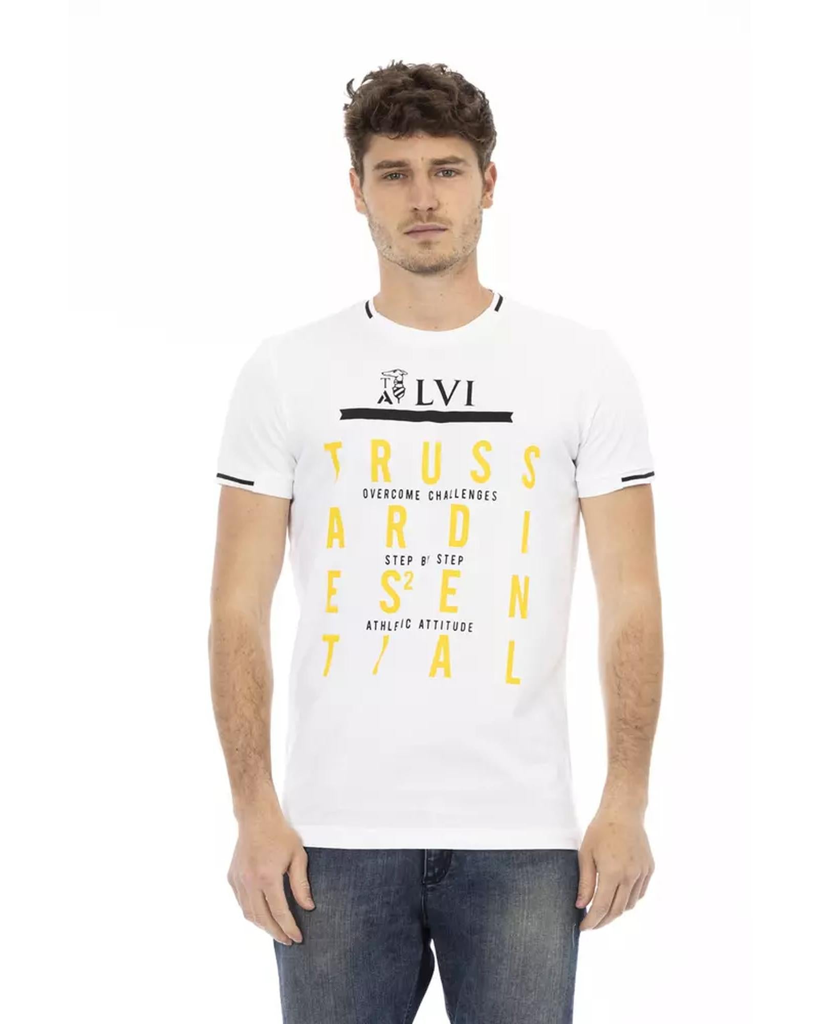 Front Print Short Sleeve T-Shirt with Round Neck XL Men Main image