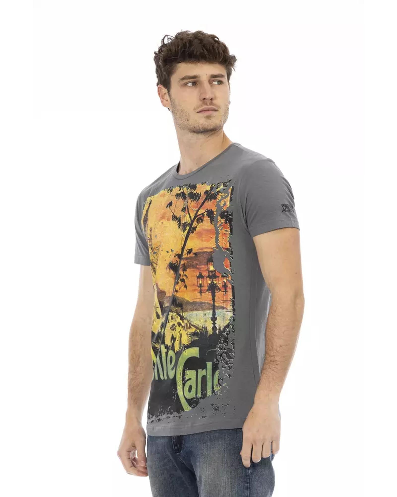 Short Sleeve T-Shirt with Round Neck and Front Print M Men Secondary image
