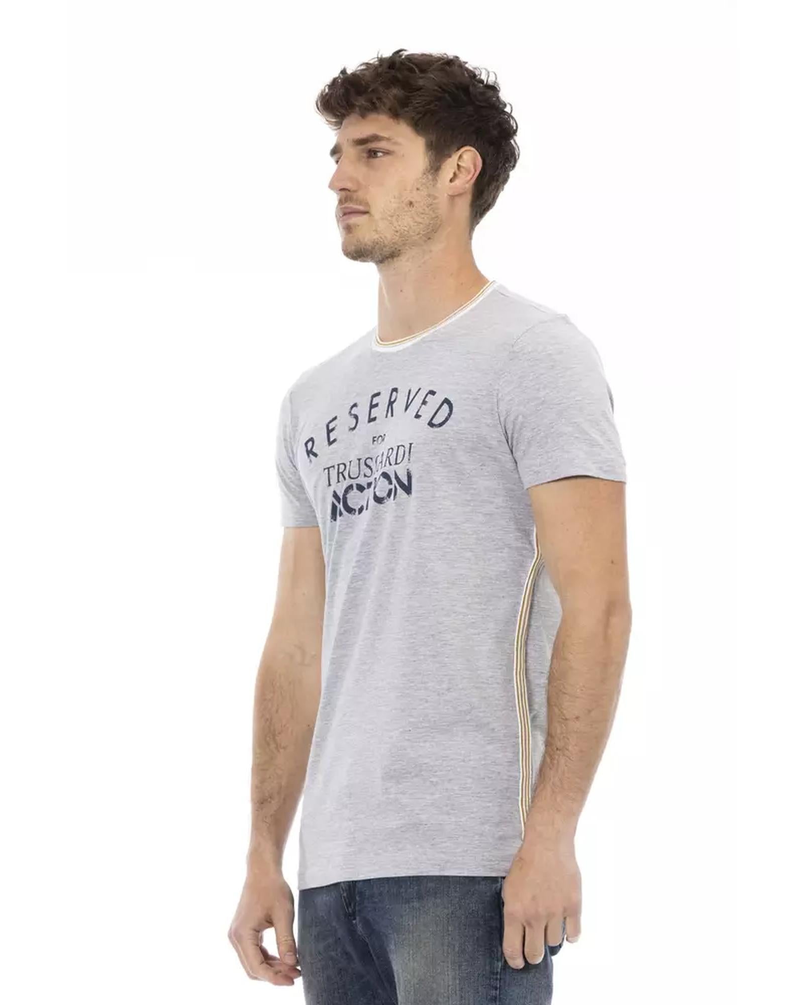 Short Sleeve T-shirt with Round Neck - Front Print L Men Secondary image