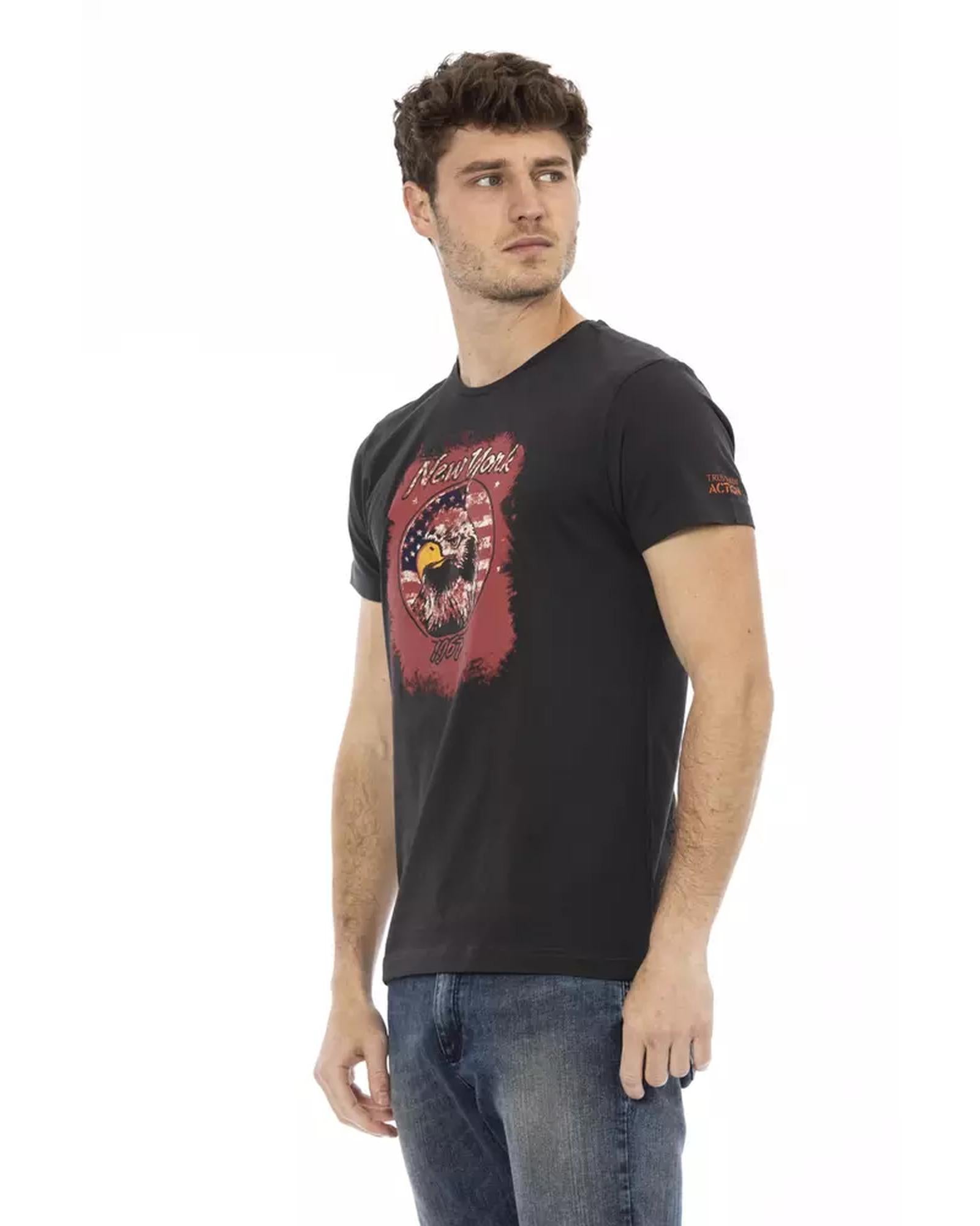Short Sleeve T-shirt with Round Neck and Front Print M Men Secondary image