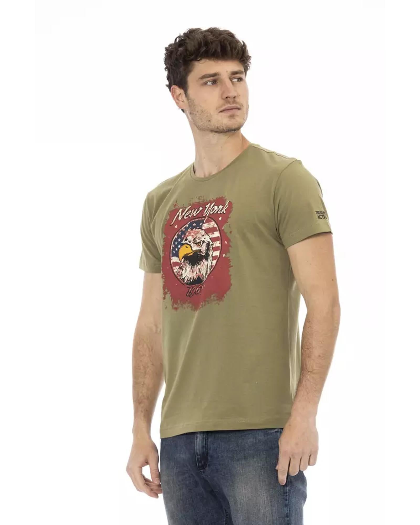Short Sleeve T-shirt with Round Neck and Front Print 2XL Men Secondary image