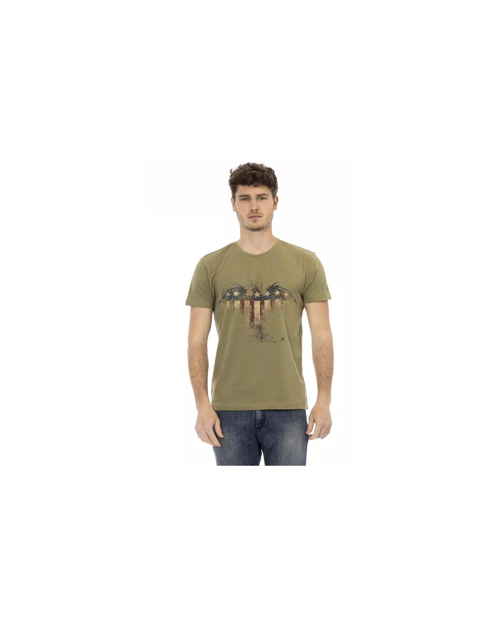 Short Sleeve T-shirt with Round Neck and Front Print 3XL Men Main image