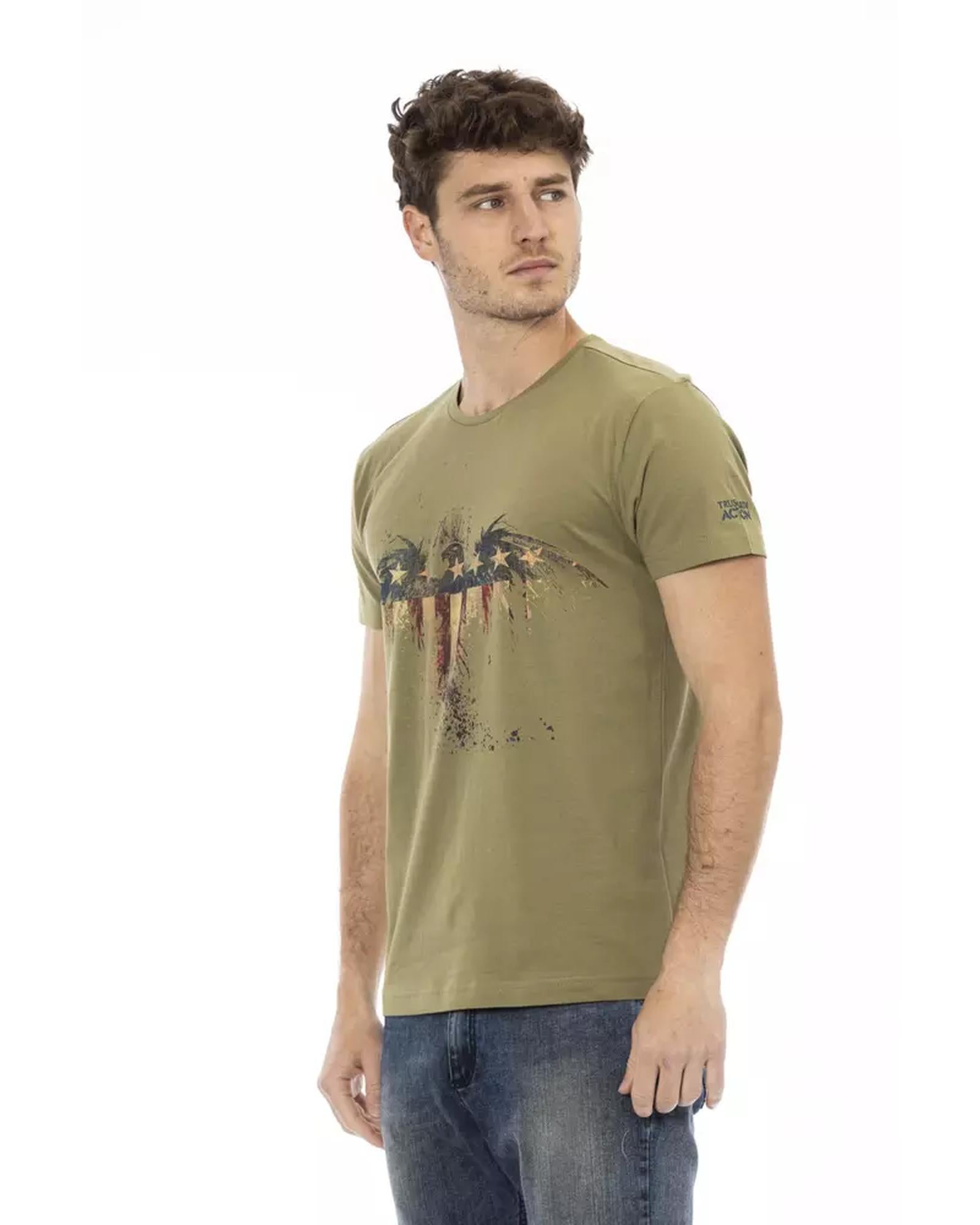 Short Sleeve T-shirt with Round Neck and Front Print M Men Secondary image