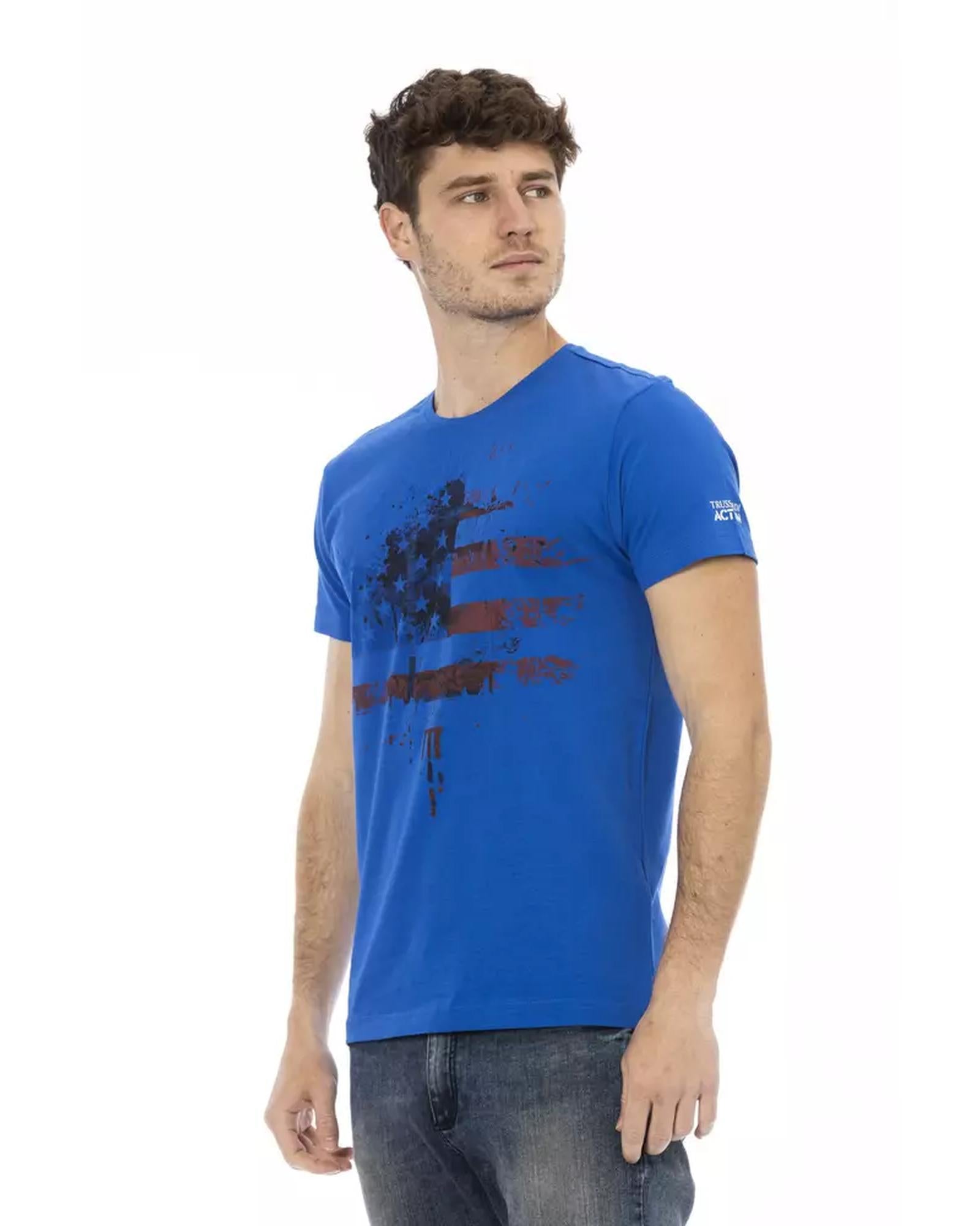 Short Sleeve T-shirt with Round Neck and Front Print 3XL Men Secondary image