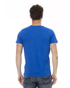 Short Sleeve T-shirt with Round Neck and Front Print 2XL Men