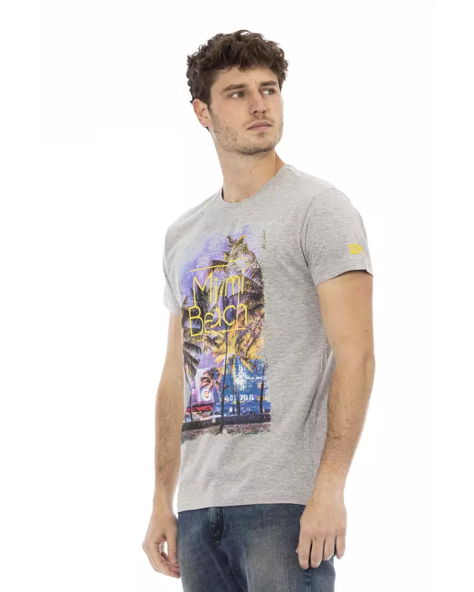 Short Sleeve T-shirt with Round Neck and Front Print L Men Secondary image