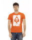 Short Sleeve T-shirt with Round Neck and Front Print L Men