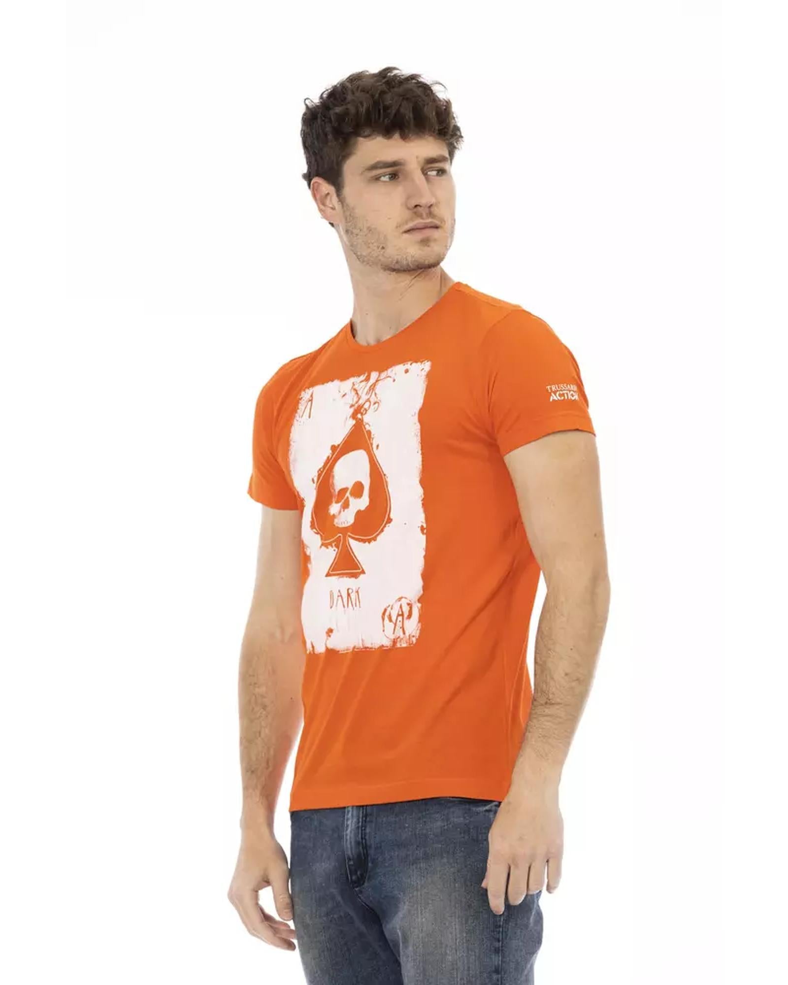Short Sleeve T-shirt with Round Neck and Front Print M Men Secondary image