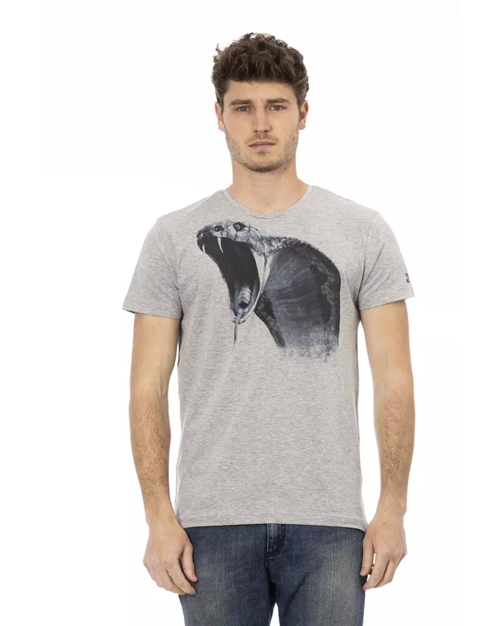 Short Sleeve T-shirt with Round Neck - Front Print M Men Main image
